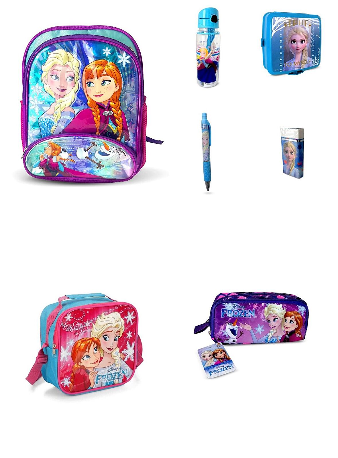 Frozen Orjinal Lisanslı İlokul Çantası (7 parça set)