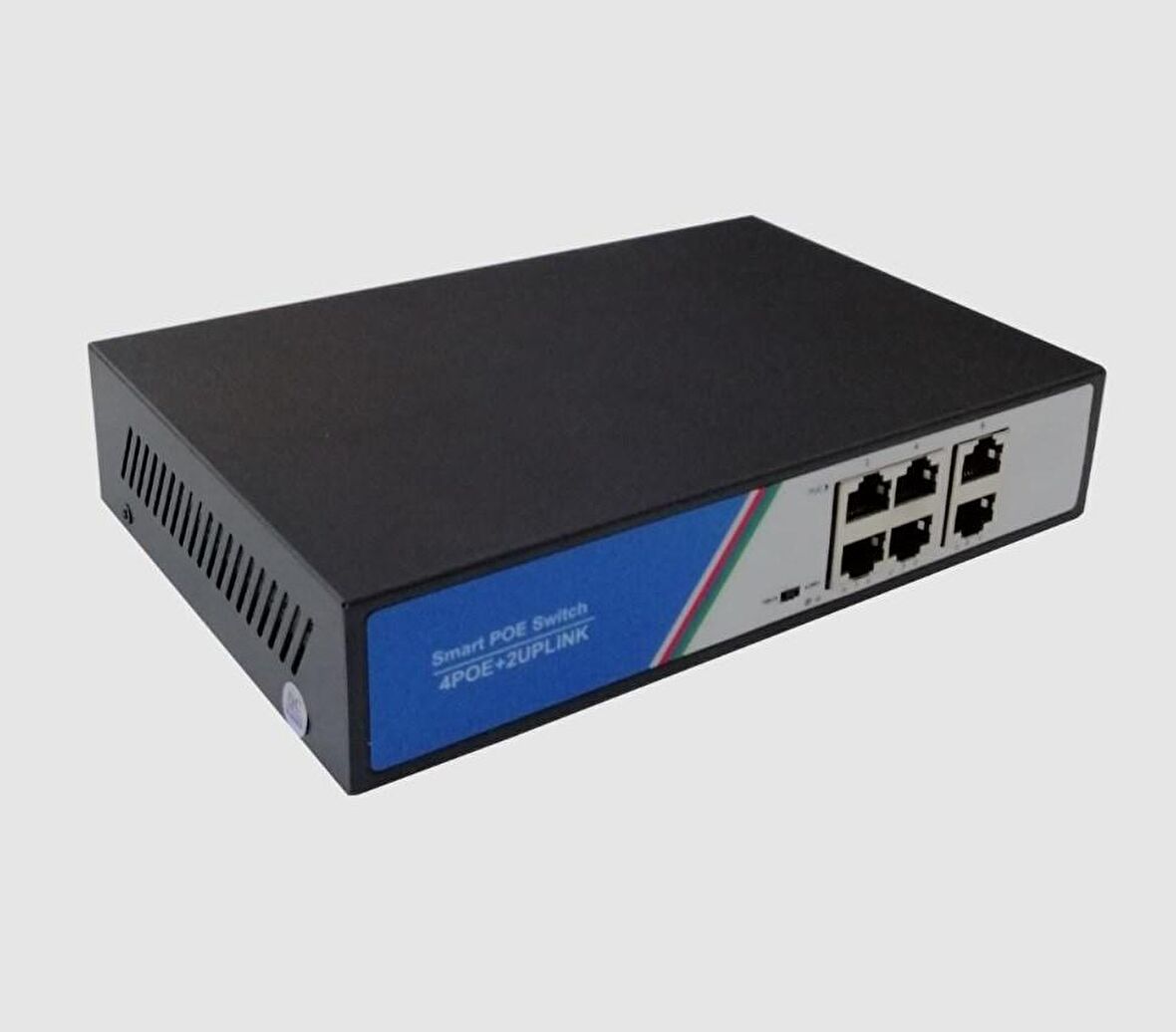 S4M2 4 Port Poe + 2 Port Uplink Poe Switch