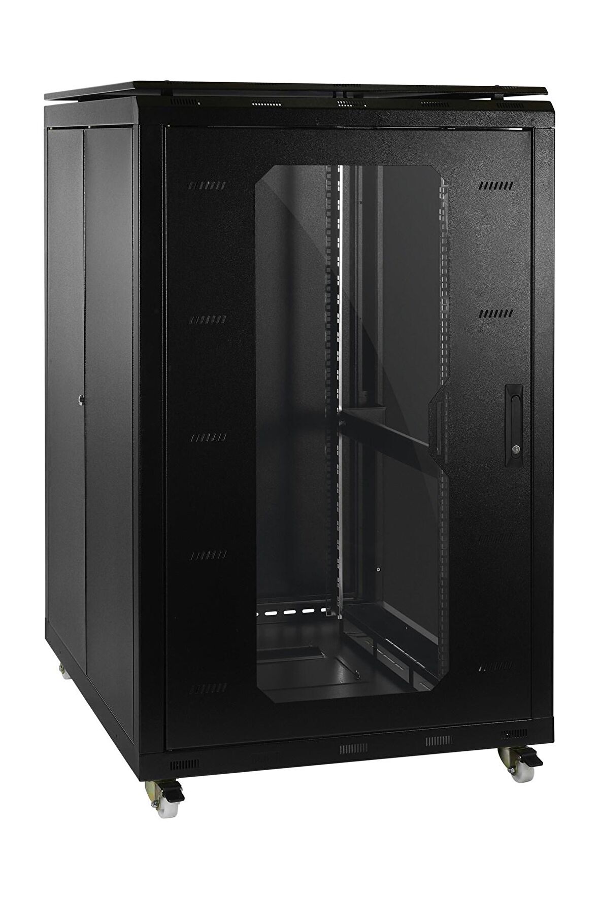 Ulusal 26u 800x1000 Server  Dikili Tip Kabinet Tekerlek Takımı Dahil