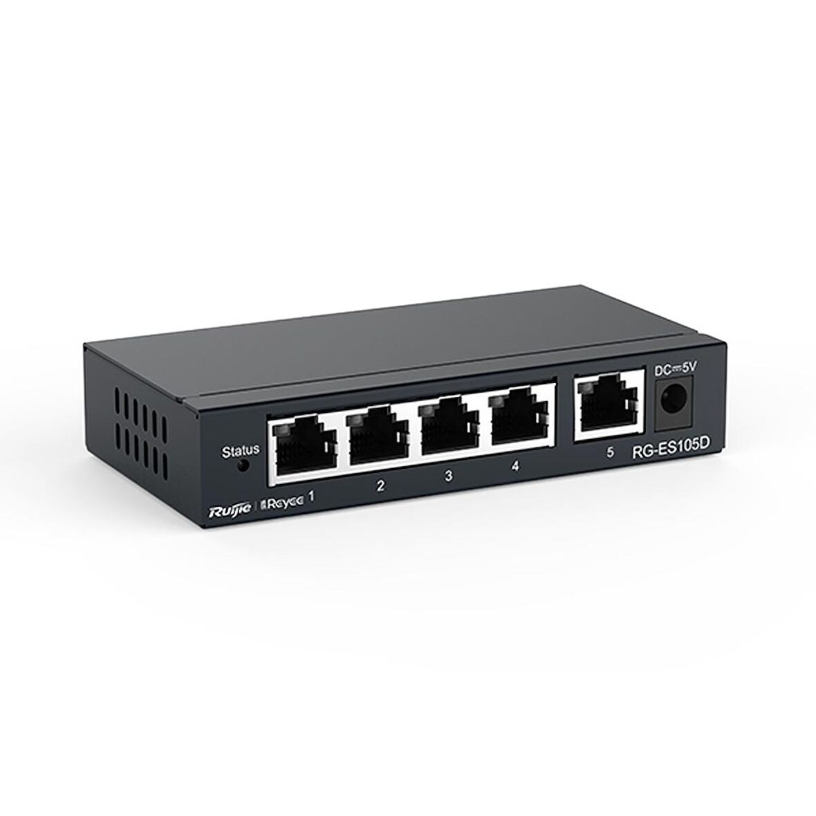 Ruijie Reyee RG-ES105D 5 Port 10/100 Fast Ethernet Tak Çalıştır Switch Metal Kasa