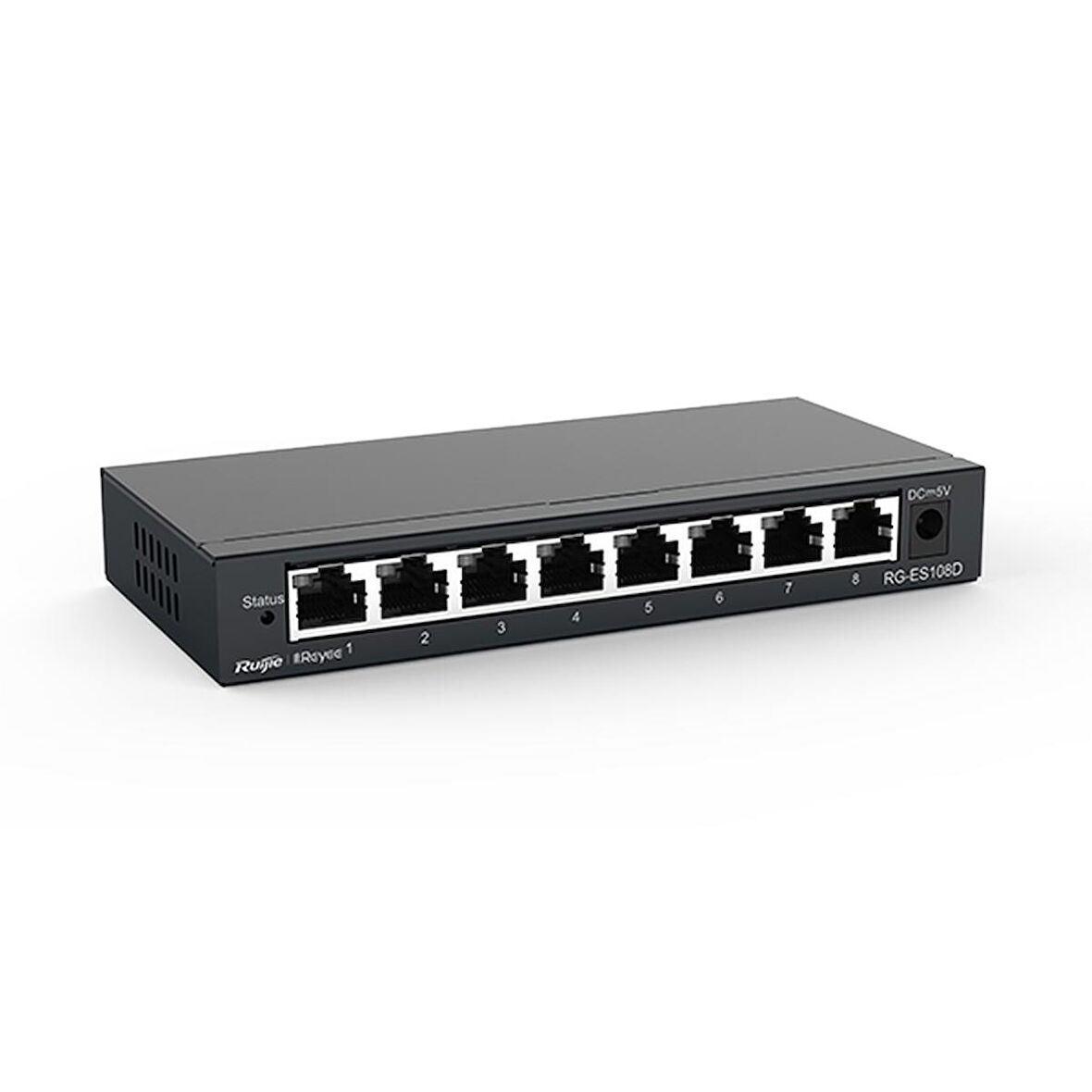 Ruijie Reyee RG-ES108D 8 Port 10/100 Fast Ethernet Tak Çalıştır Switch Metal Kasa