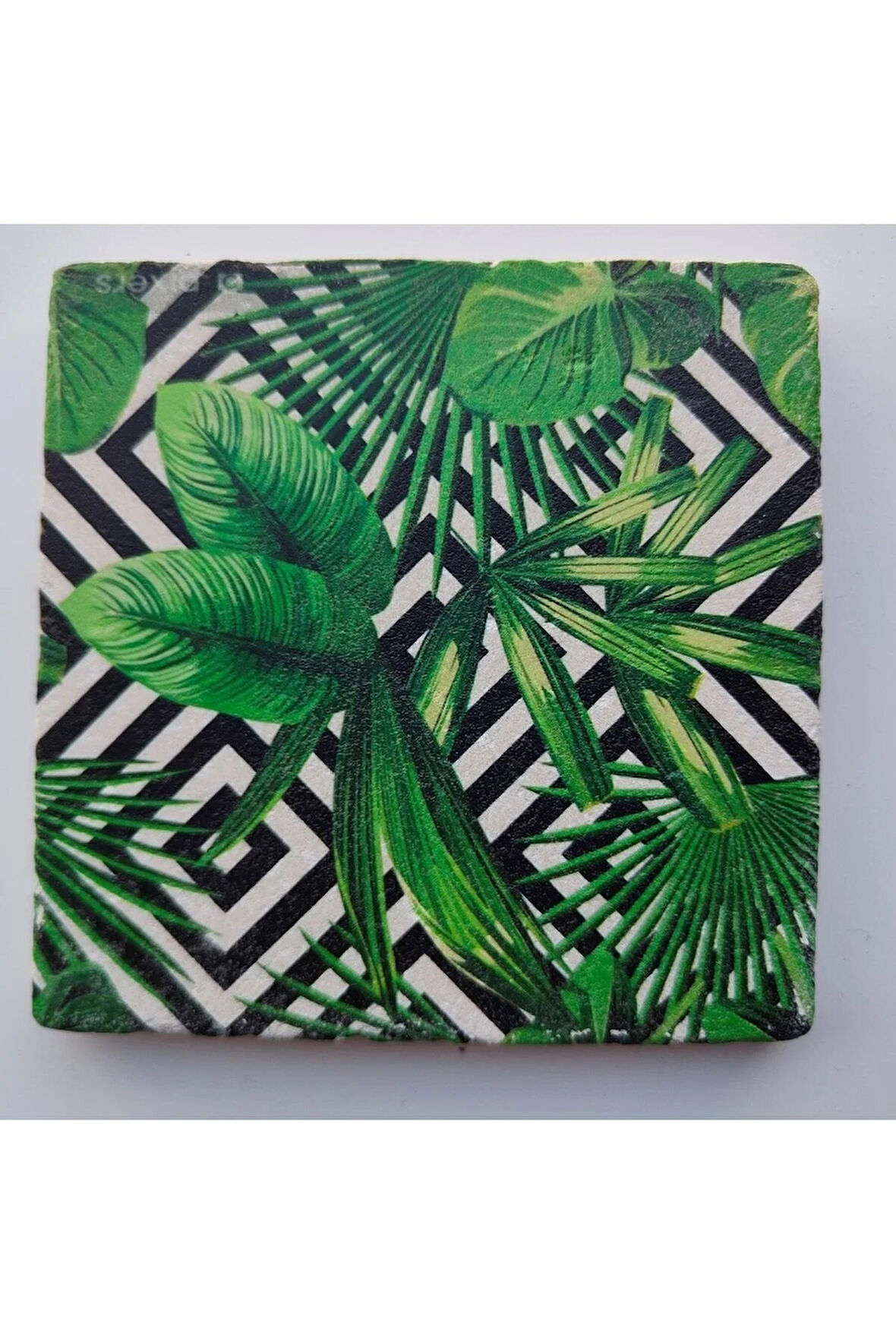 Dekoratif Figürlü Doğal Taş Banyo Gider Kapağı Süsü Tekli 10x10 Cm Model 69