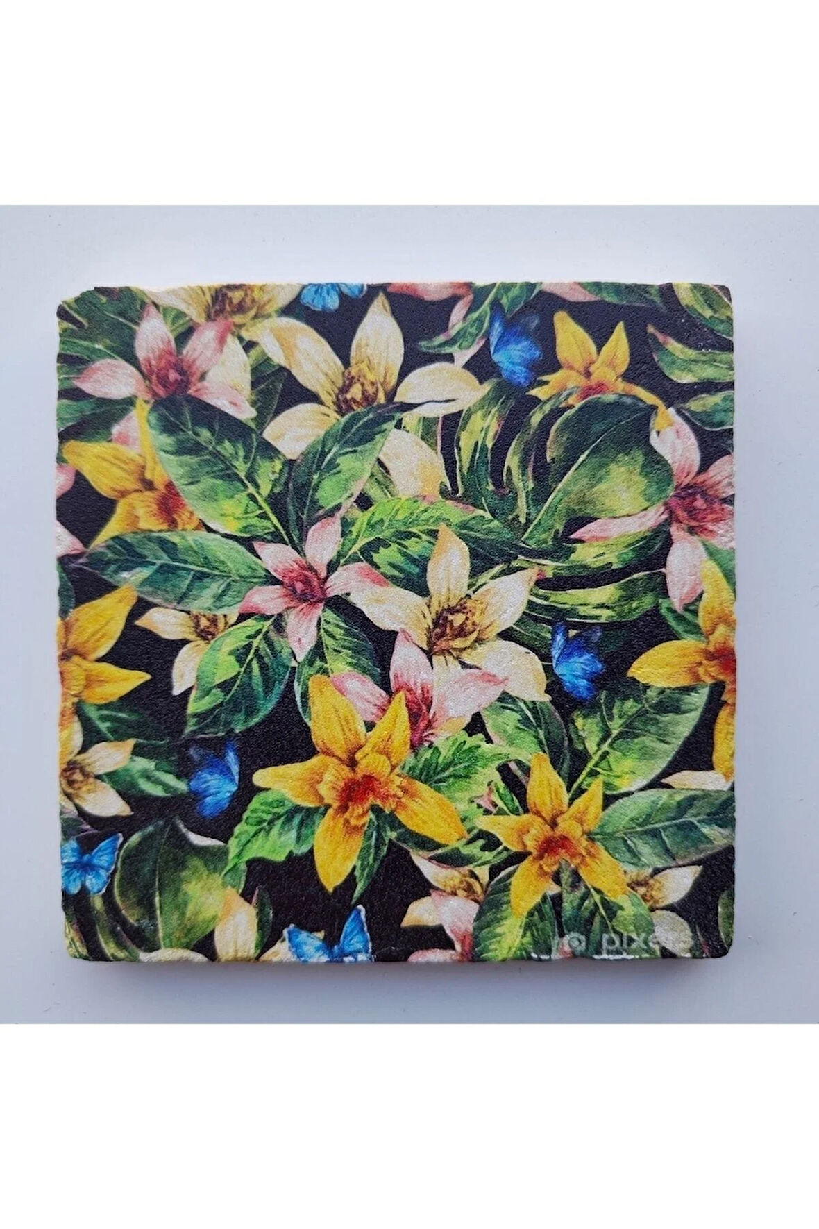 Dekoratif Figürlü Doğal Taş Banyo Gider Kapağı Süsü Tekli 10x10 Cm Model 68