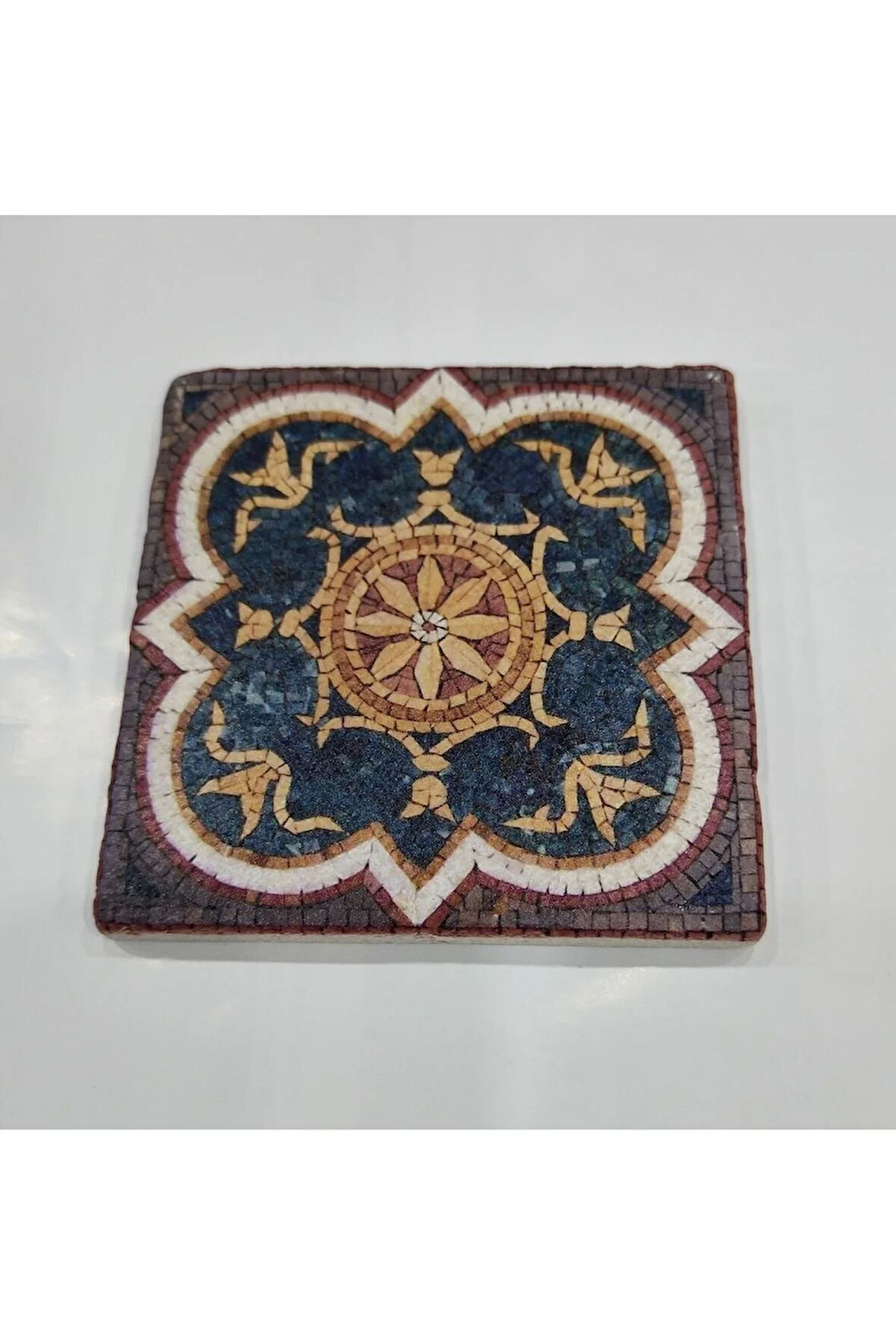 Dekoratif Figürlü Doğal Taş Banyo Gider Kapağı Süsü Tekli 10x10 Cm Model 26