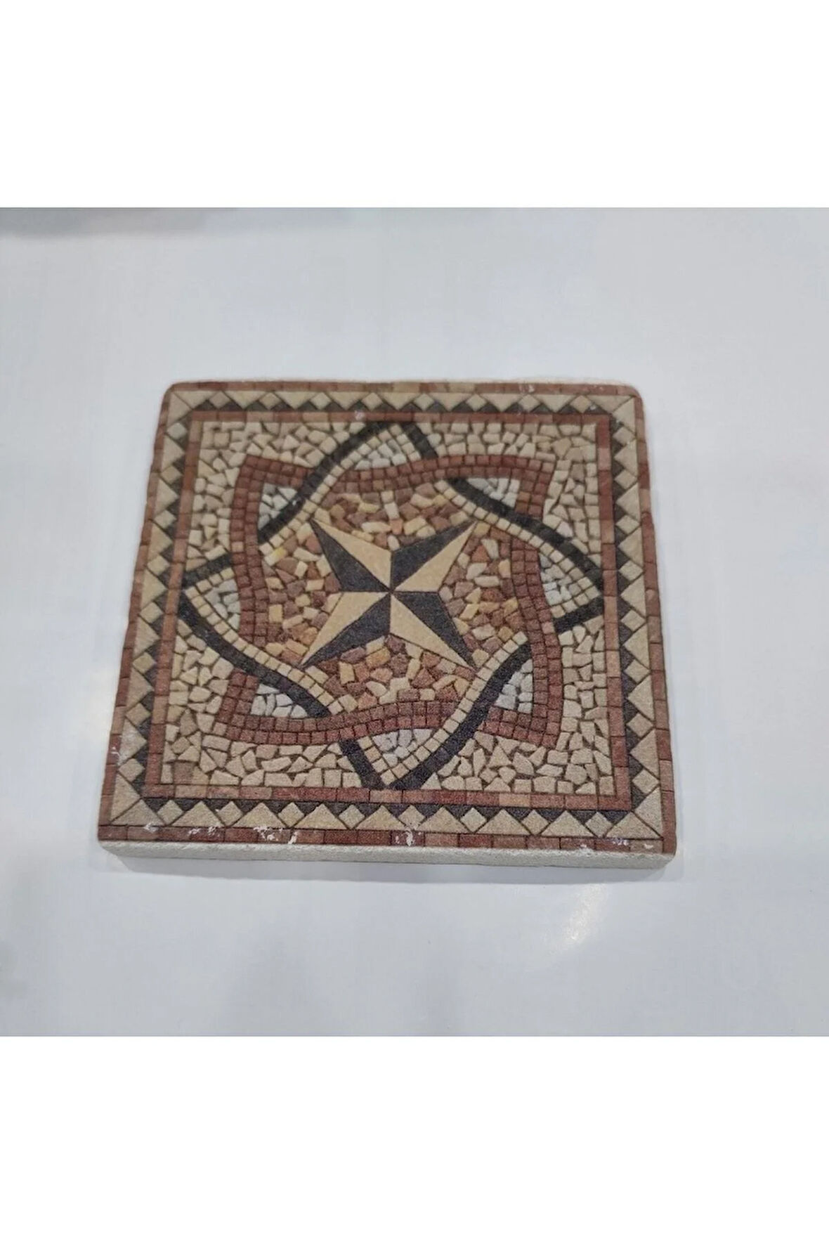 Dekoratif Figürlü Doğal Taş Banyo Gider Kapağı Süsü Tekli 10x10 Cm Model 28