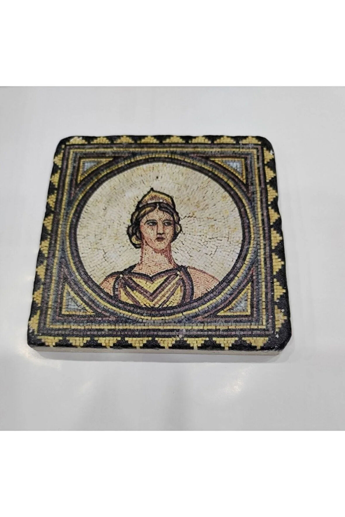 Dekoratif Figürlü Doğal Taş Banyo Gider Kapağı Süsü Tekli 10x10 Cm Model 30