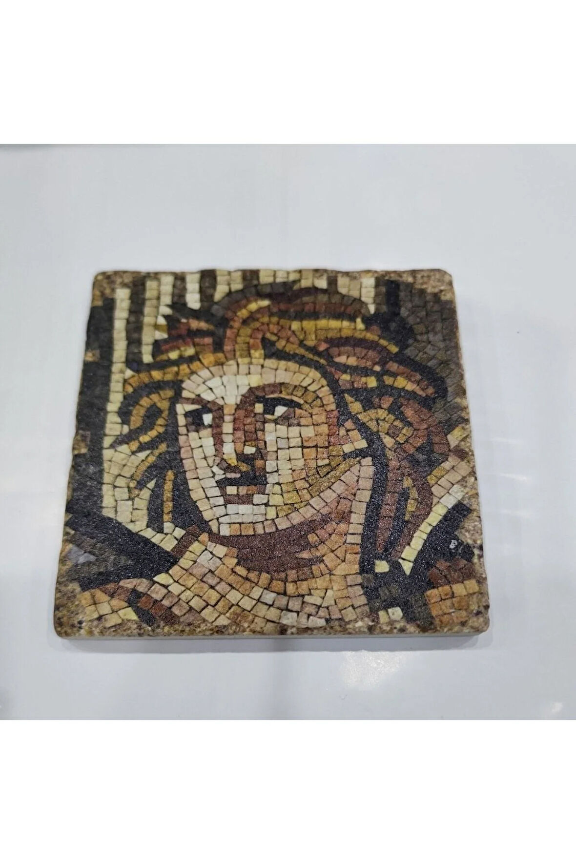 Dekoratif Figürlü Doğal Taş Banyo Gider Kapağı Süsü Tekli 10x10 Cm Model 29