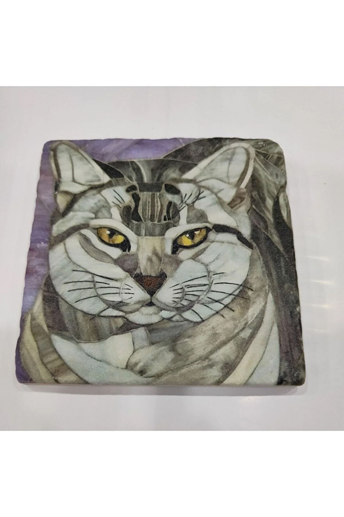 Dekoratif Figürlü Doğal Taş Banyo Gider Kapağı Süsü Tekli 10x10 Cm Model 34