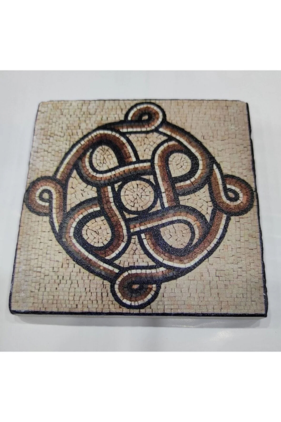 Dekoratif Figürlü Doğal Taş Banyo Gider Kapağı Süsü Tekli 10x10 Cm Model 27