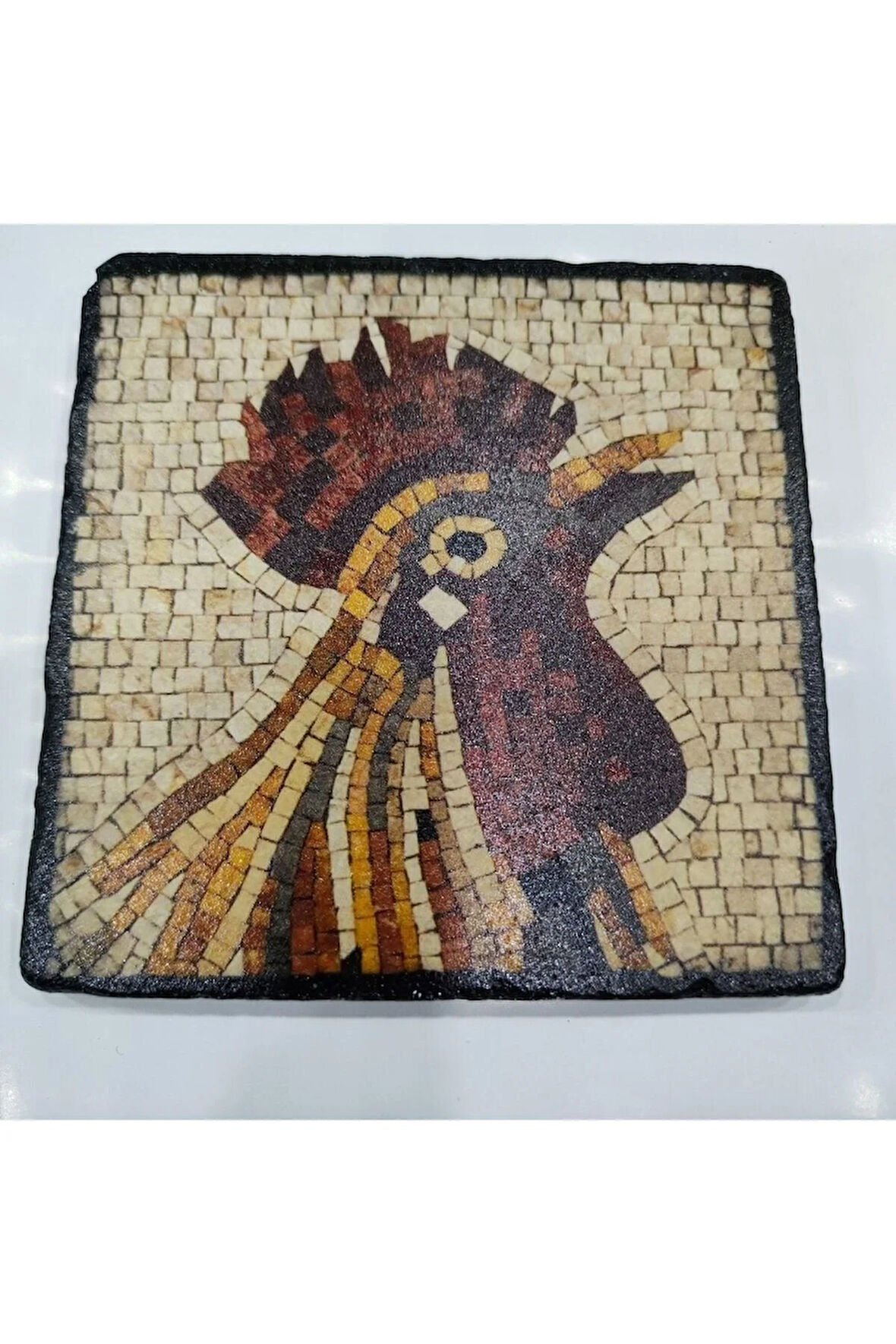 Dekoratif Figürlü Doğal Taş Banyo Gider Kapağı Süsü Tekli 10x10 Cm Model 45