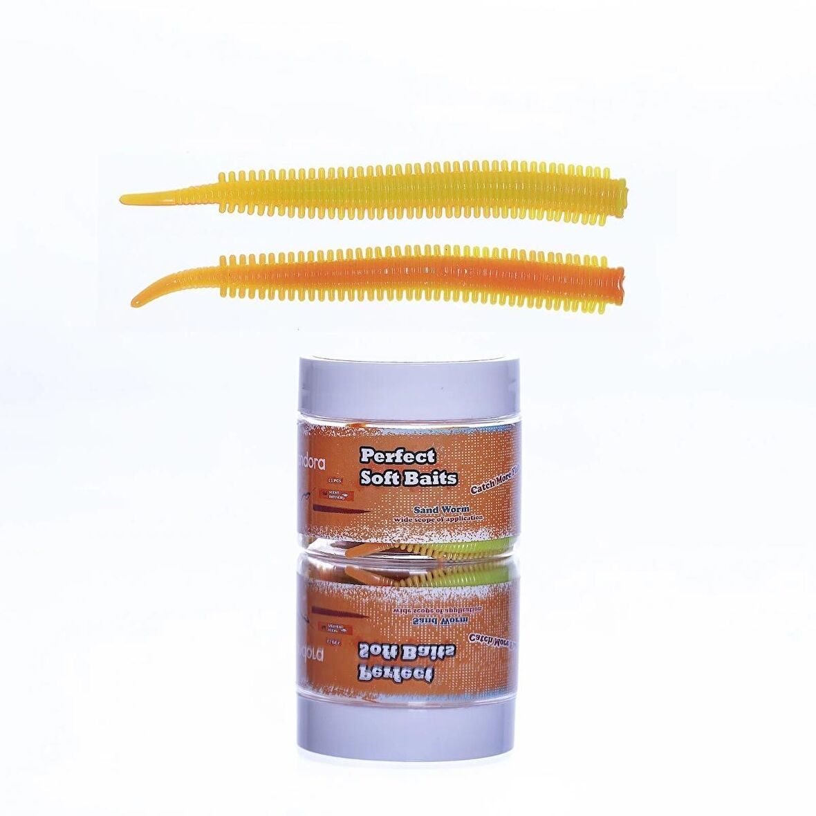 Pandora Perfect Soft Baits Sand Worm 7cm Kavanozlu Lemon And Orange