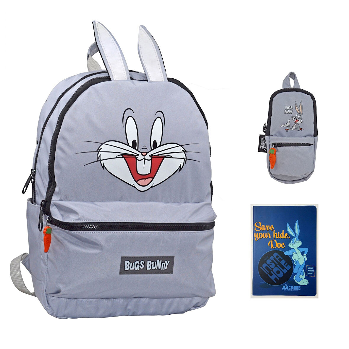 LOONEY TUNES SIRT ÇANTASI ve Kalem Kutu (Defter Hediyeli)