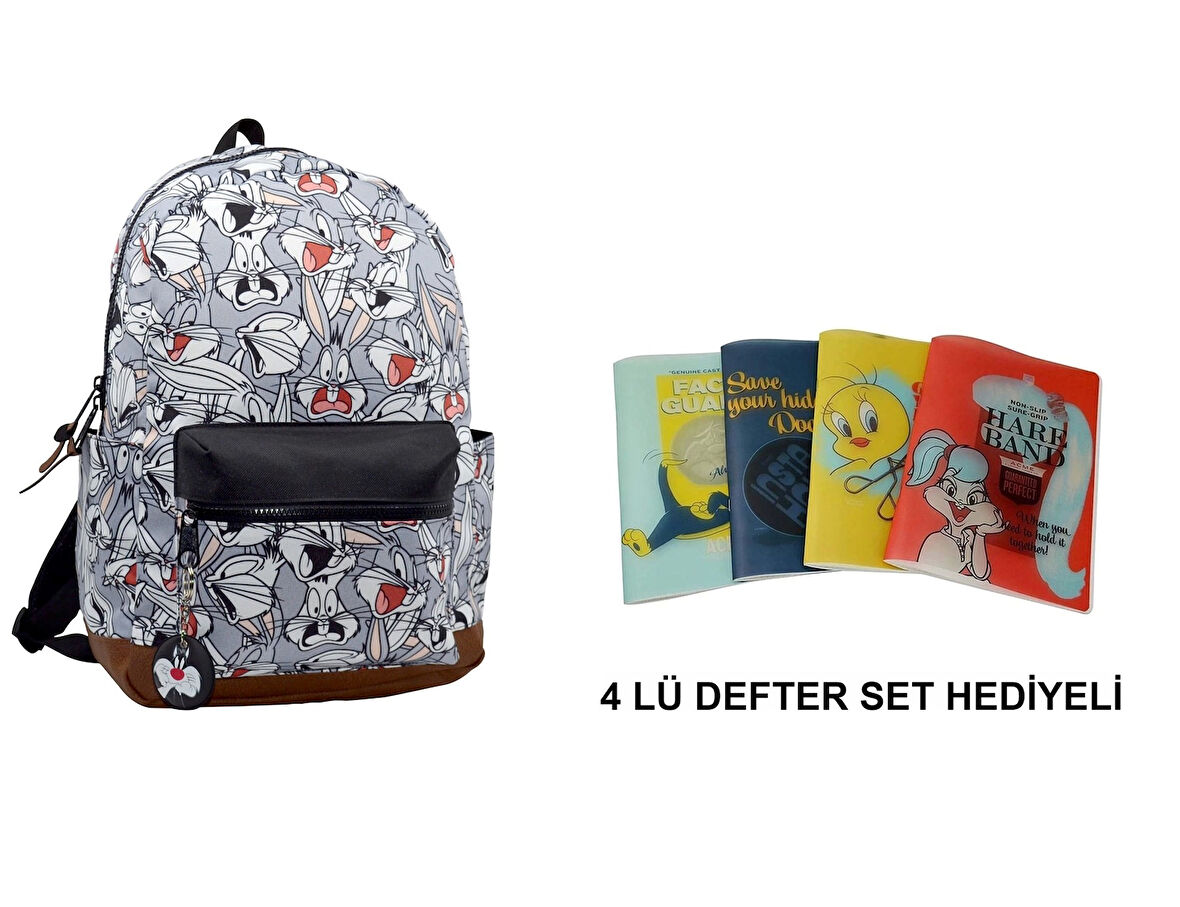 LOONEY TUNES BUGS BUNNY Sırt Çantası( 4 DEFTER SETİ HEDİYE)