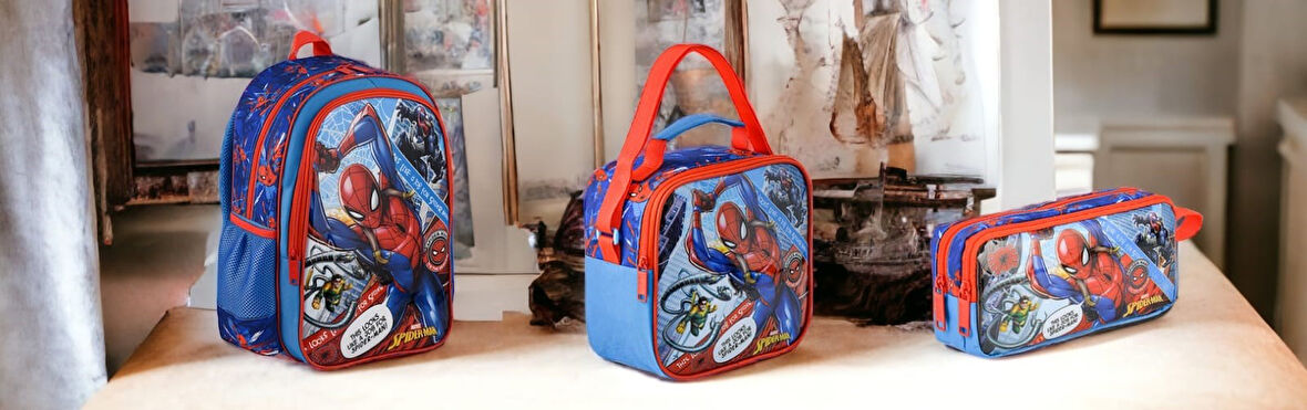 SPIDERMAN İlkokul Çantası Hawk Savior Besleneme Çantası ve Kalemlik