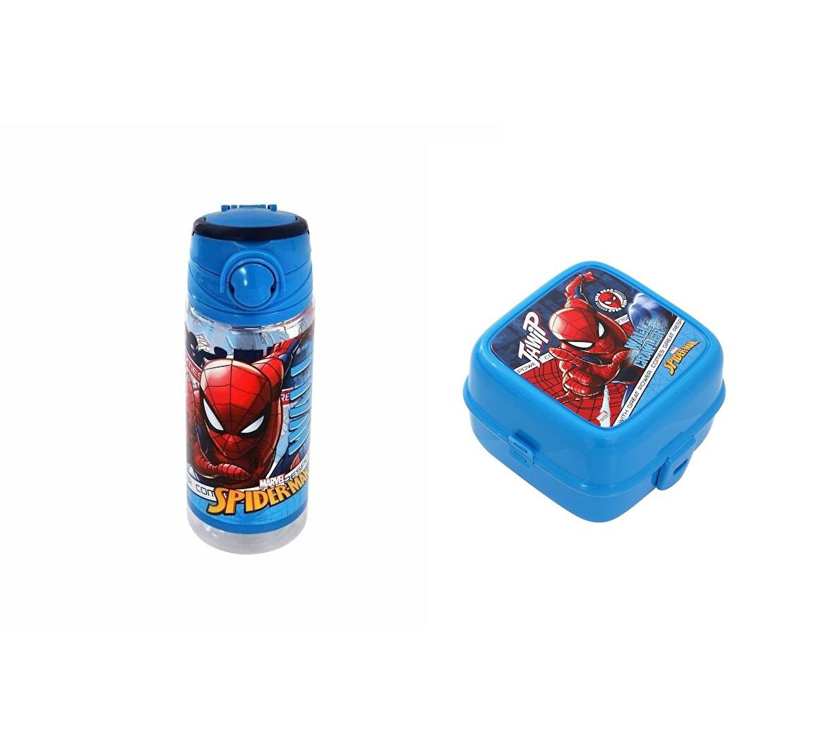 Spiderman -Örümcek Adam Matara 500 ml ve Beslenme Kabı