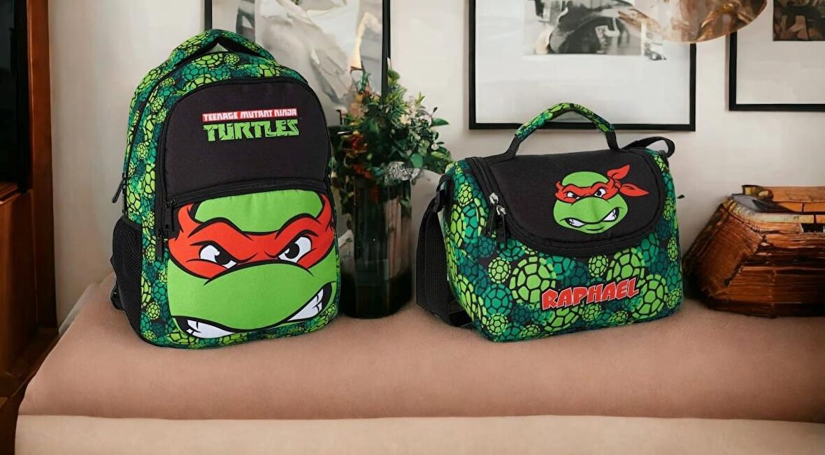 Nınja Turtles Okul Çantası ve Beslenme Çantası
