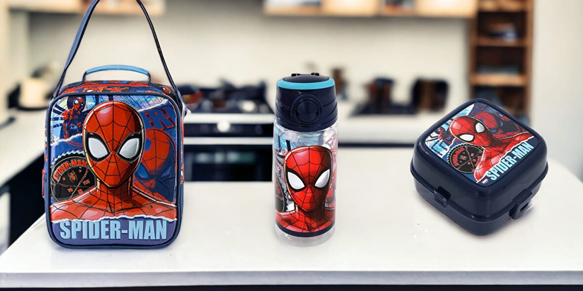Spiderman TORN W2 Beslenme Çantası ,Su Matarası ve Beslenme Kabı