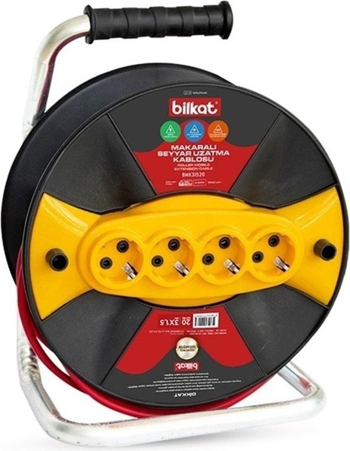 Bilkat Makaralı Kablo 3*2,5 50MT