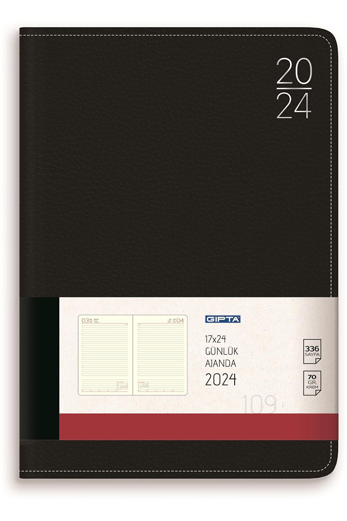 109 Snk Sunday Diary 2024 Günlük Ajanda Thermo Deri Sert Kapak
