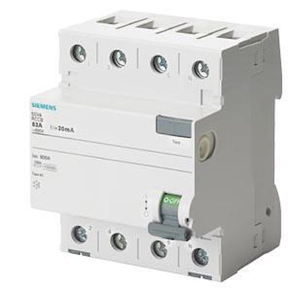 SIEMENS 5SV4646-0 3X63A 300MA 3F+N TİP-AC YANGIN KAÇAK AKIM RÖLESİ 4001869428024