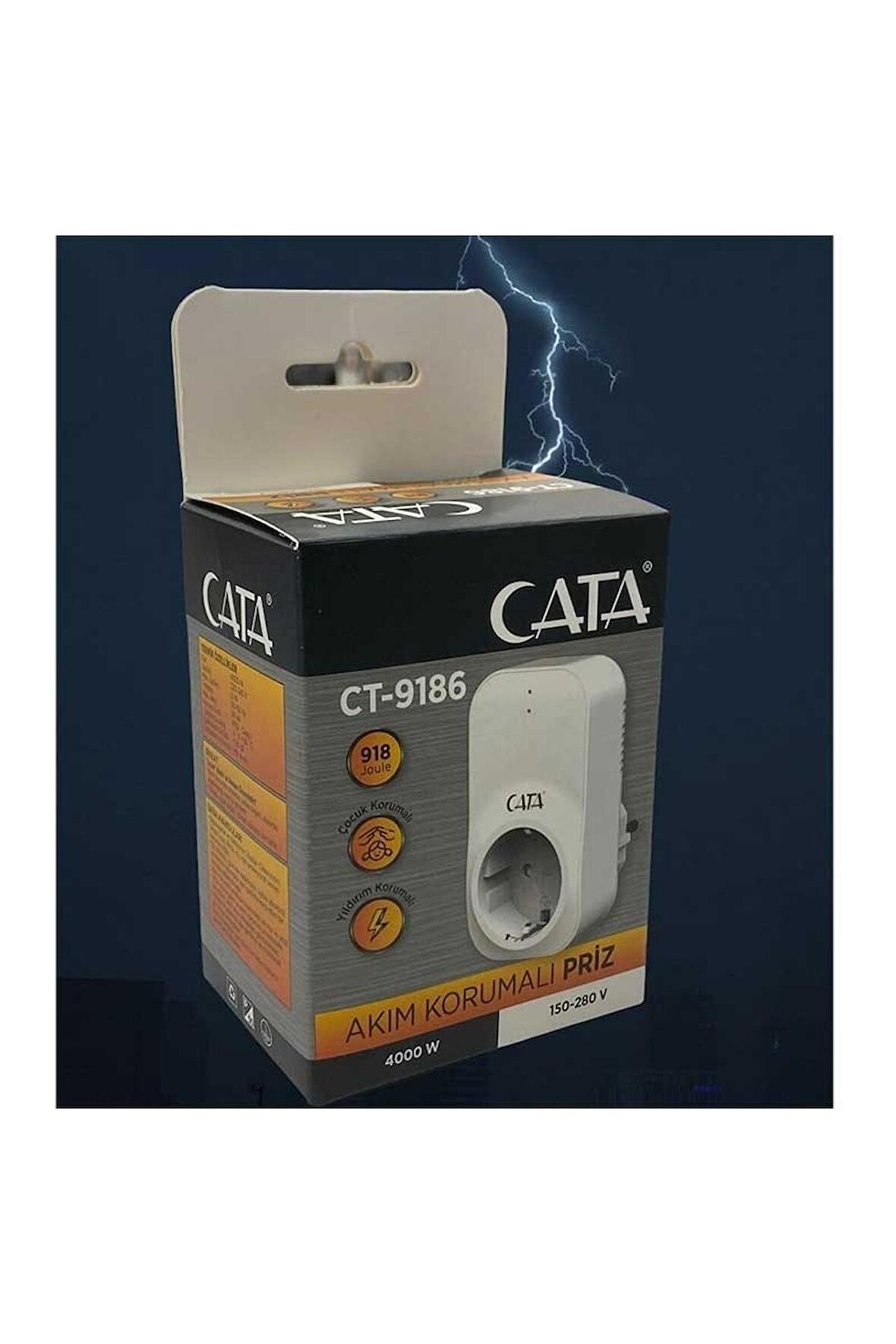 Cata CT-9186 4000W 918 Joule Akım Korumalı Priz