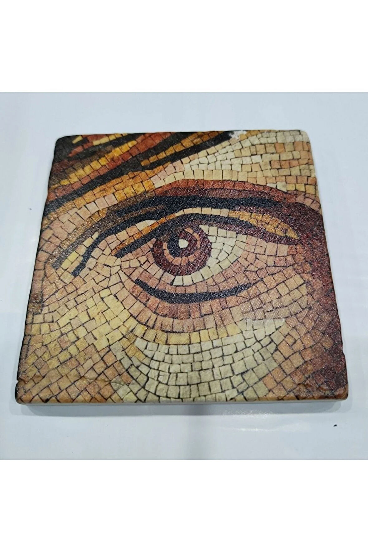 Dekoratif Figürlü Doğal Taş Banyo Gider Kapağı Süsü Tekli 10x10 Cm Model 42