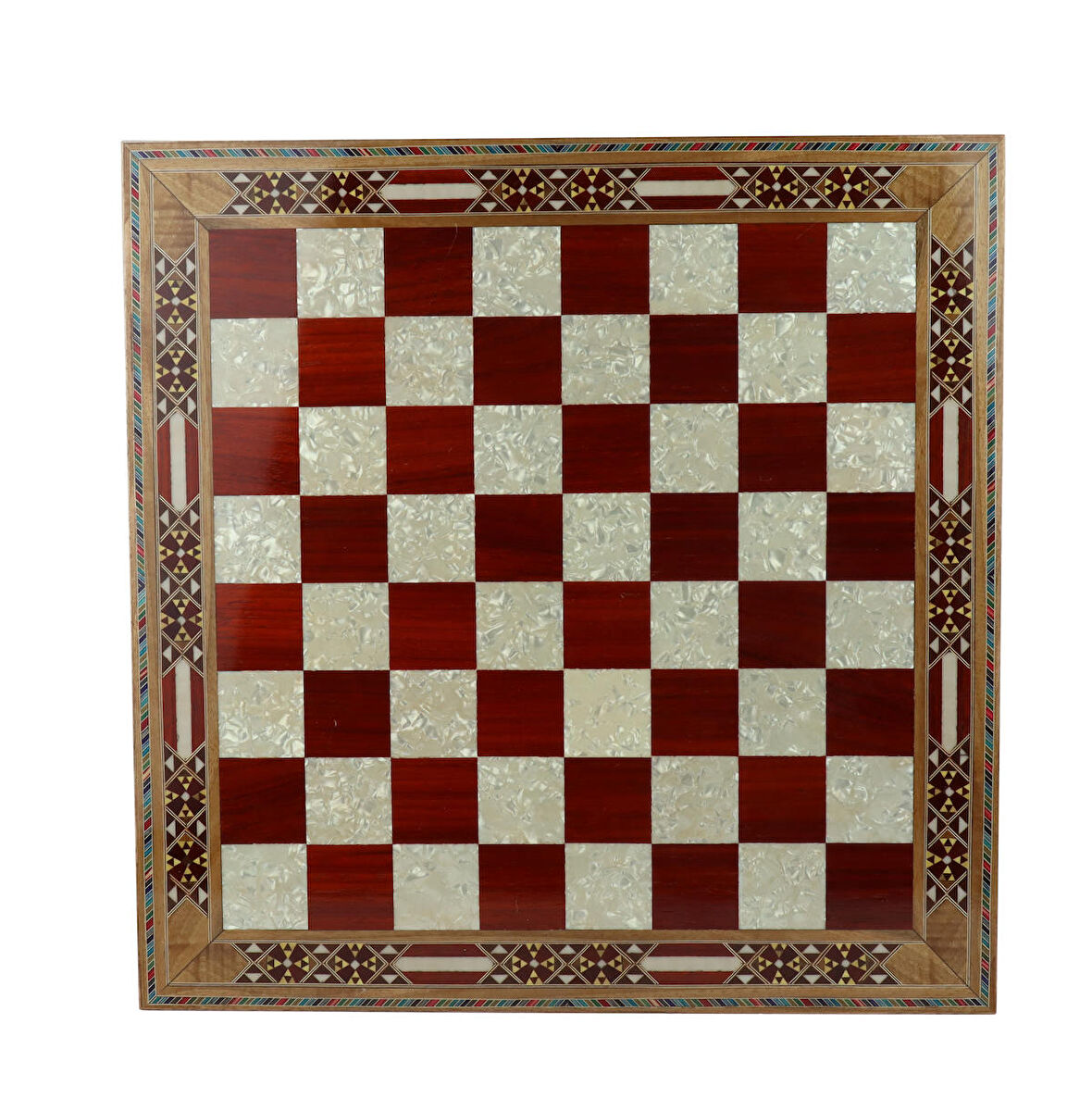 Sedef İşlemeli Satranç Tahtası 44,5 cm x 44,5 cm