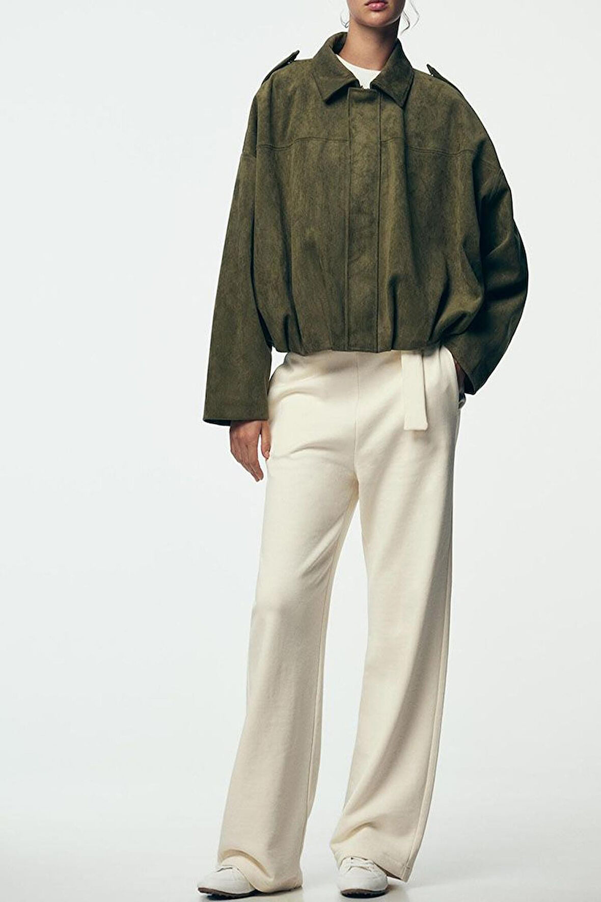 PRİFALDİ SÜET GÖRÜNÜMLÜ BOMBER CEKET