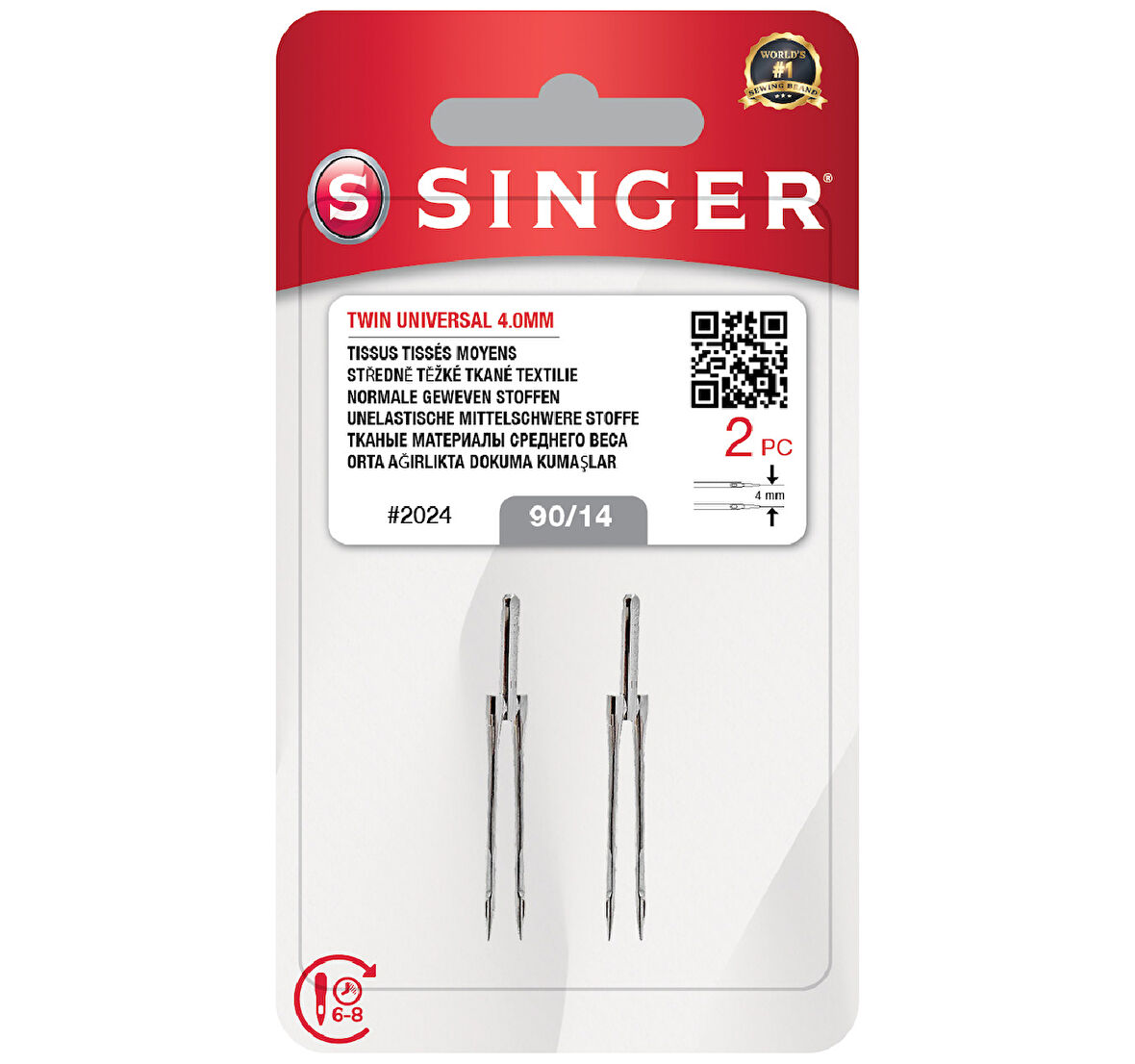 Çift İğne 4Mm. (2'Li Blister/14 No.)