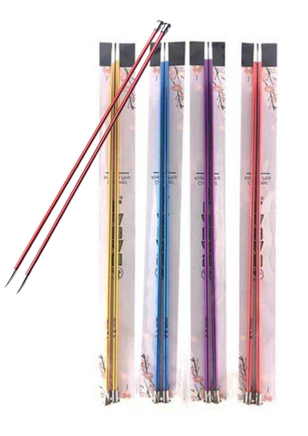 Metalize Çift Renk Şiş 35 cm 4 Numara (Renk Stoğa Göre)