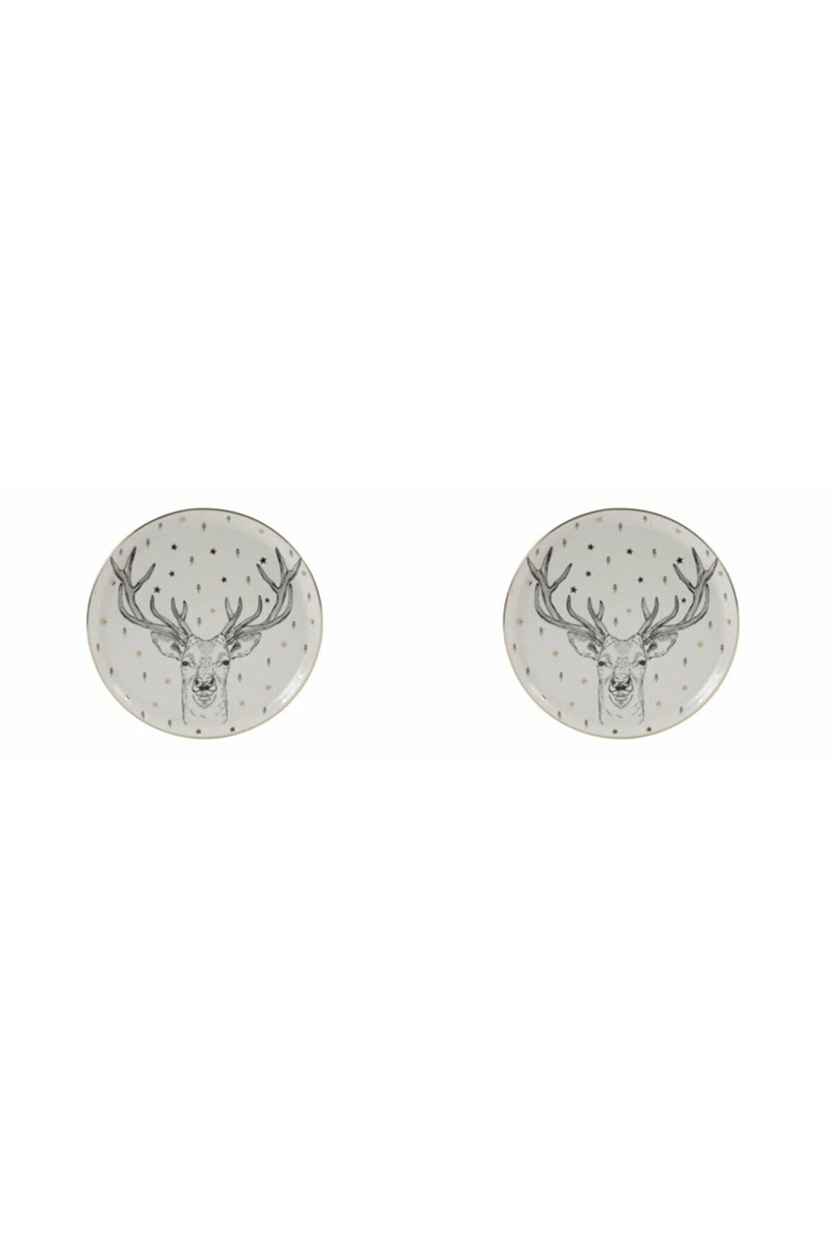 Porland Forest Deer Düz Tabak 20cm 2 li  04LFH000453