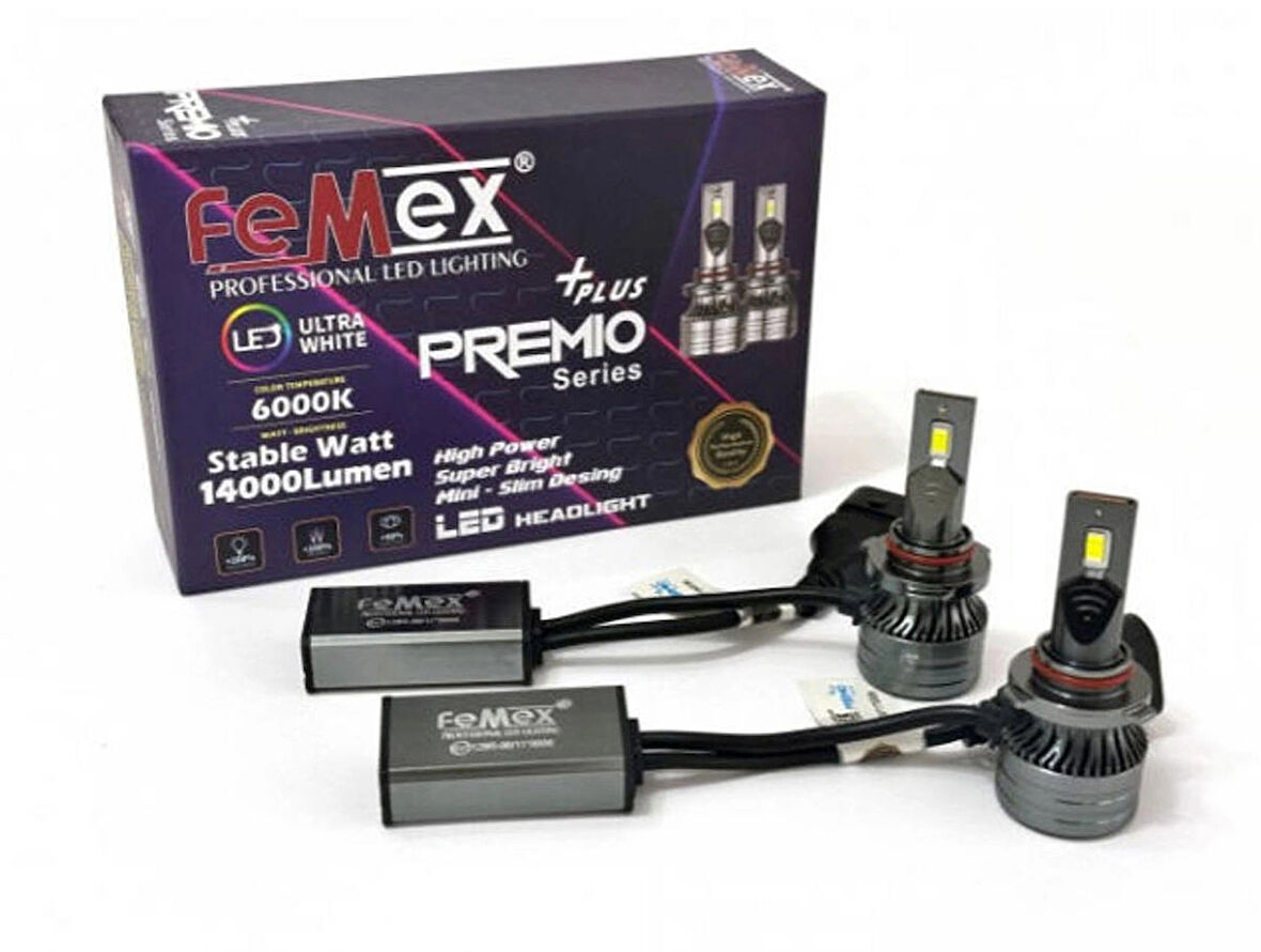 Premio Plus HB3 9005 Şimşek Etkili Led Xenon 14000 Lumen