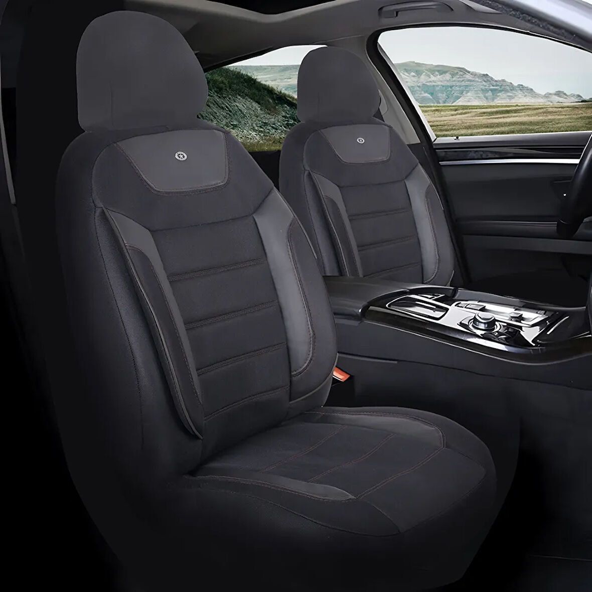 Fiat Egea Araçlara Uyumlu Oto Koltuk Kılıfı Seti - Primier Serisi - Siyah