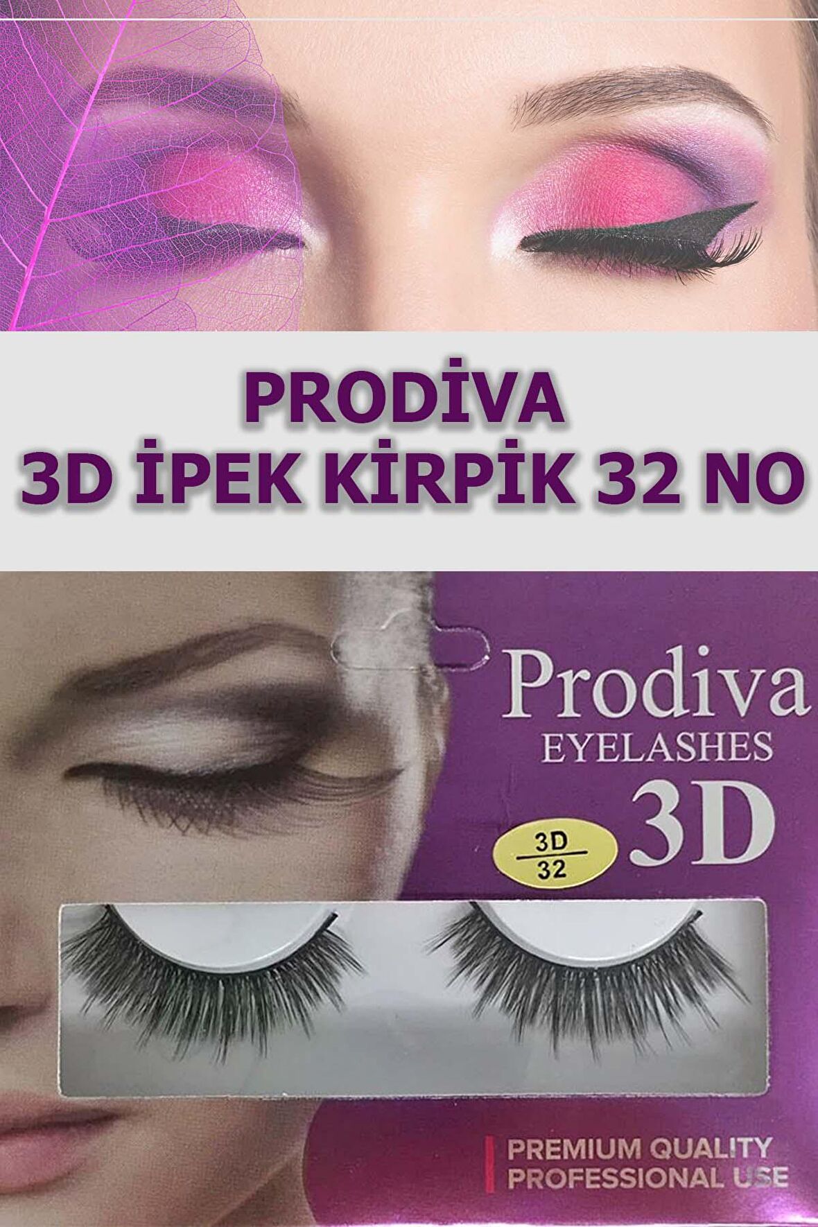 Prodiva Marka 10’lu 3d İpek Kirpik 32 No