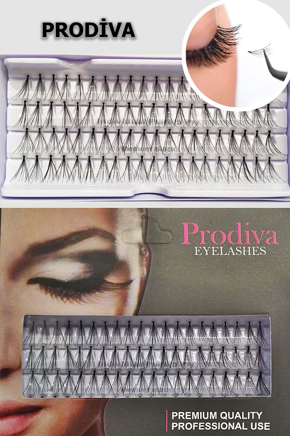 Prodiva Marka 5 Ply 80 Adet Tekli Takma Kirpik - Medıum