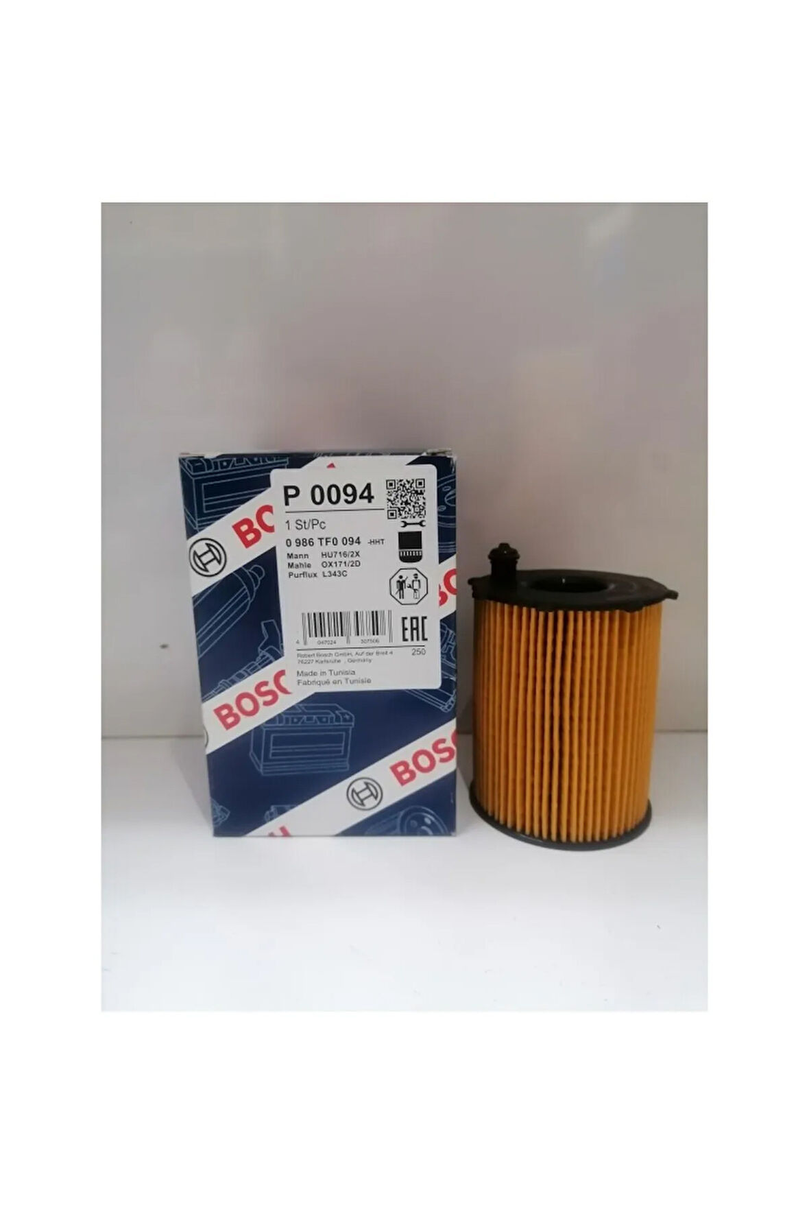 Yağ Filtresi 1 Adet - Peugeot 307 1.6 Hdi 2005-2008 66 Kw -- 0986tf0094 - Oem: 0986tf0004