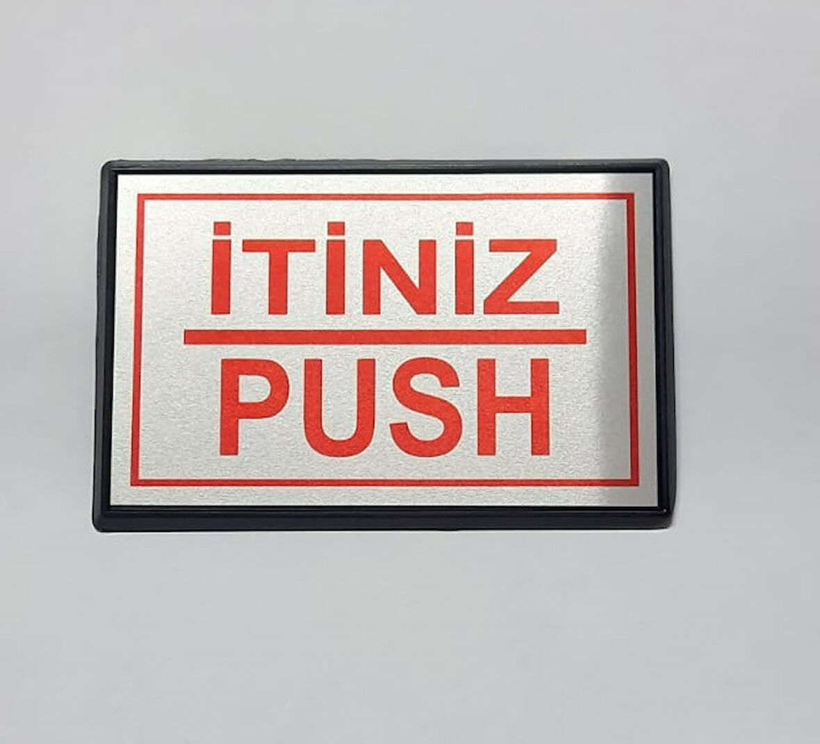 Push - İtiniz Yönlendirme Tabelası Yapışkanlı Küçük Boy 10 x 7 Cm