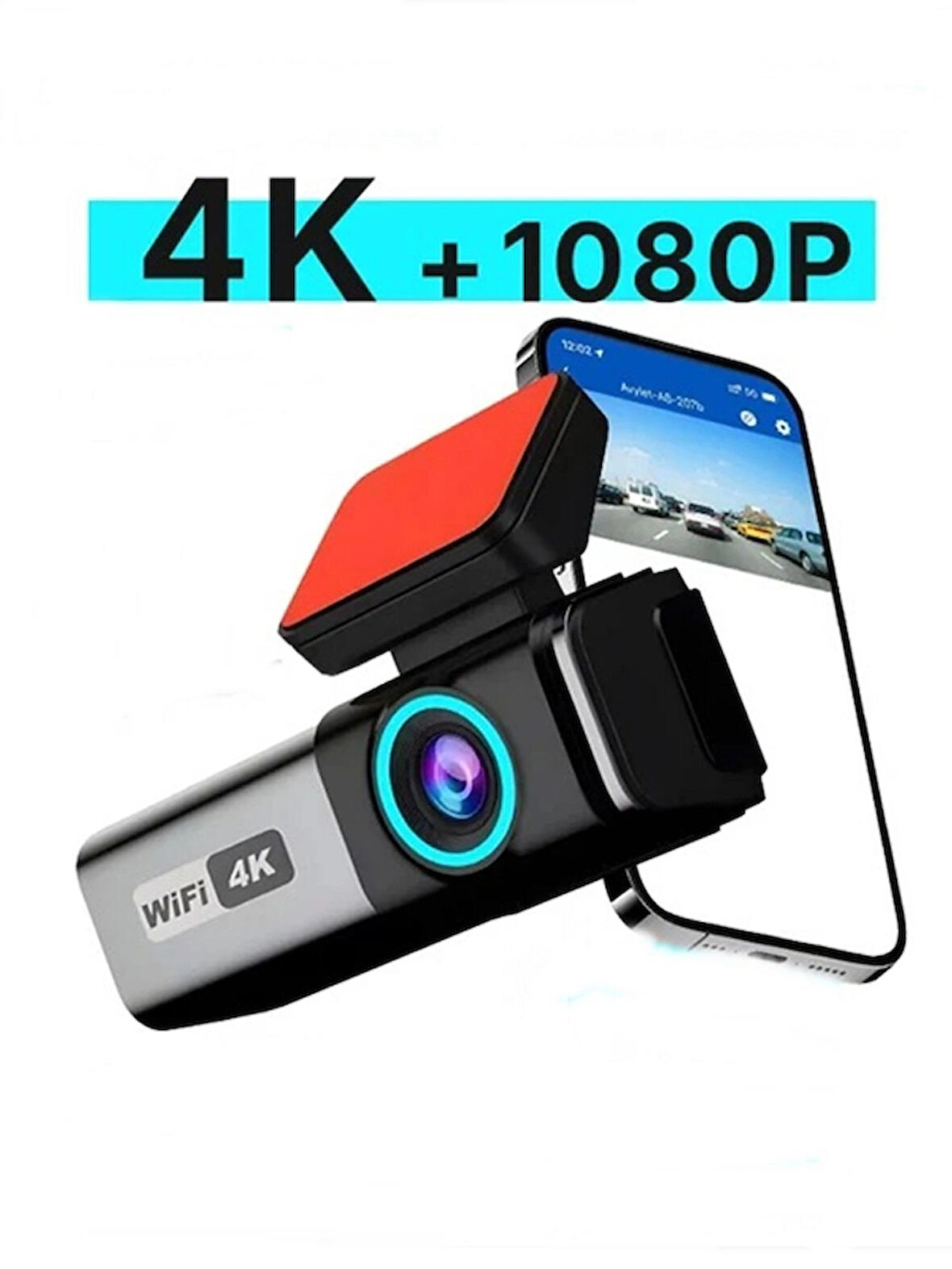 4K Wifi Araç Kamerası – Ön ve Arka Görünüm