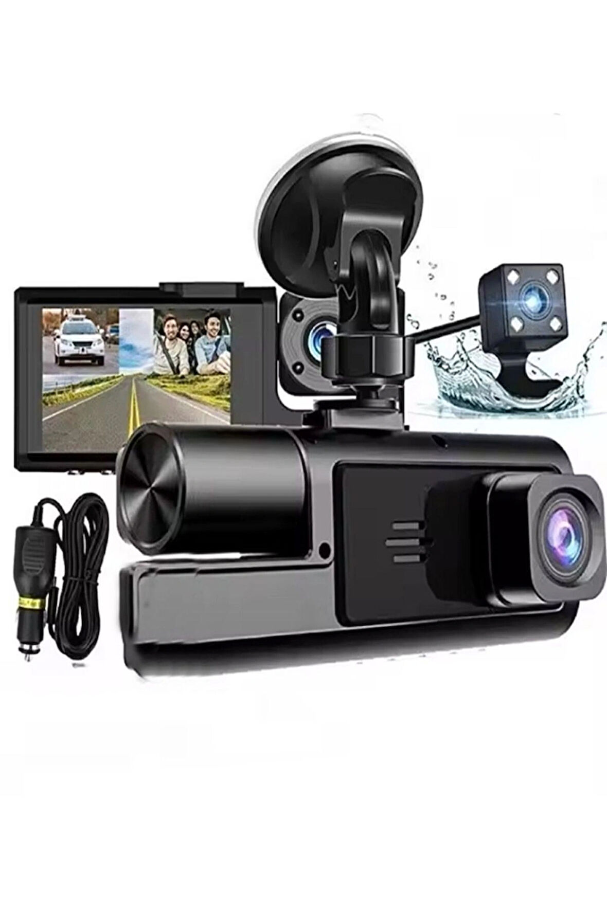 Full HD Kameralı Profesyonel Araç İçi Kamera - Geniş ve Yüksek Çözünürlüklü Dokunmatik Ekran