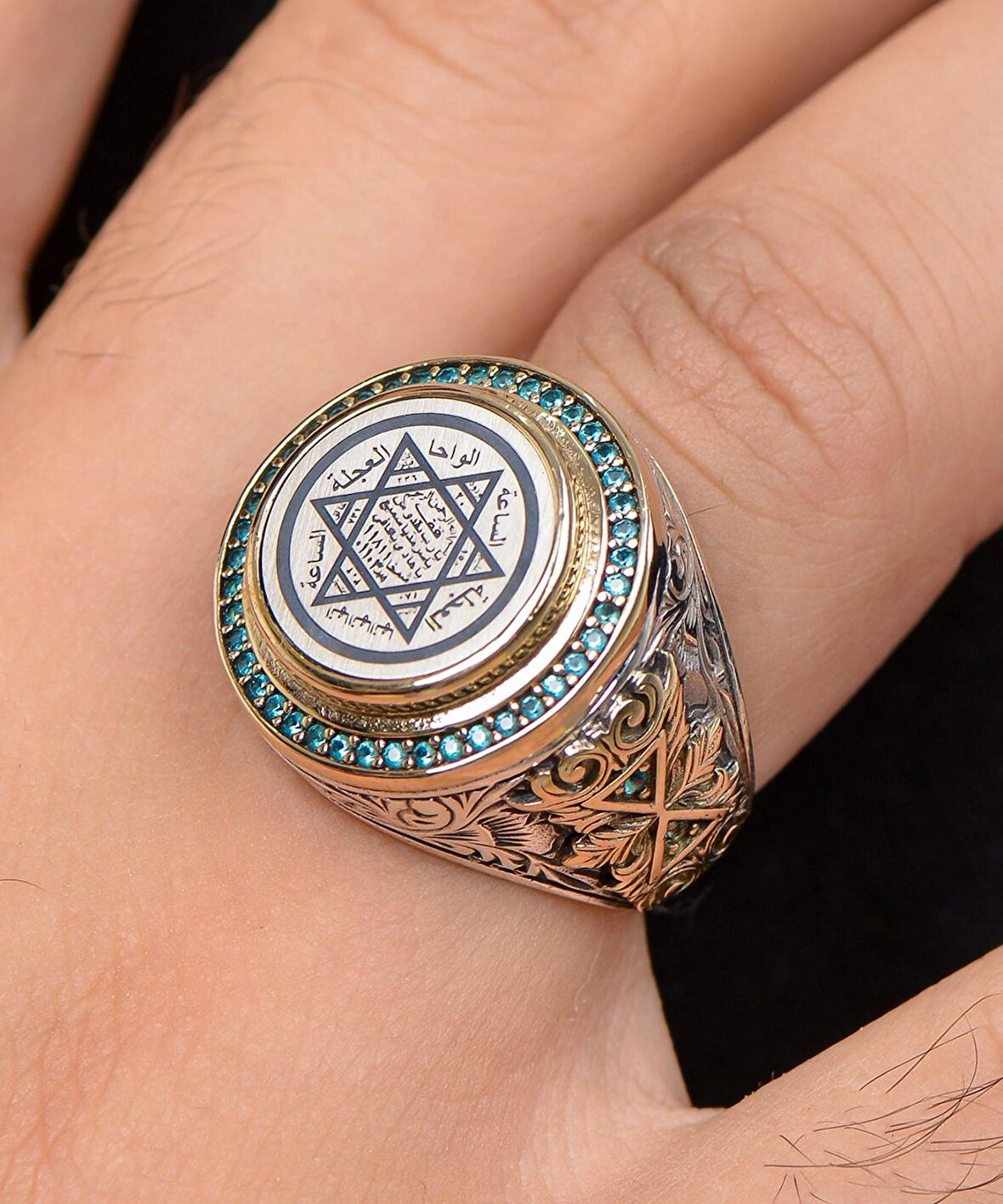 Hz. Süleyman Mührü 925 Ayar Gümüş Erkek Yüzüğü