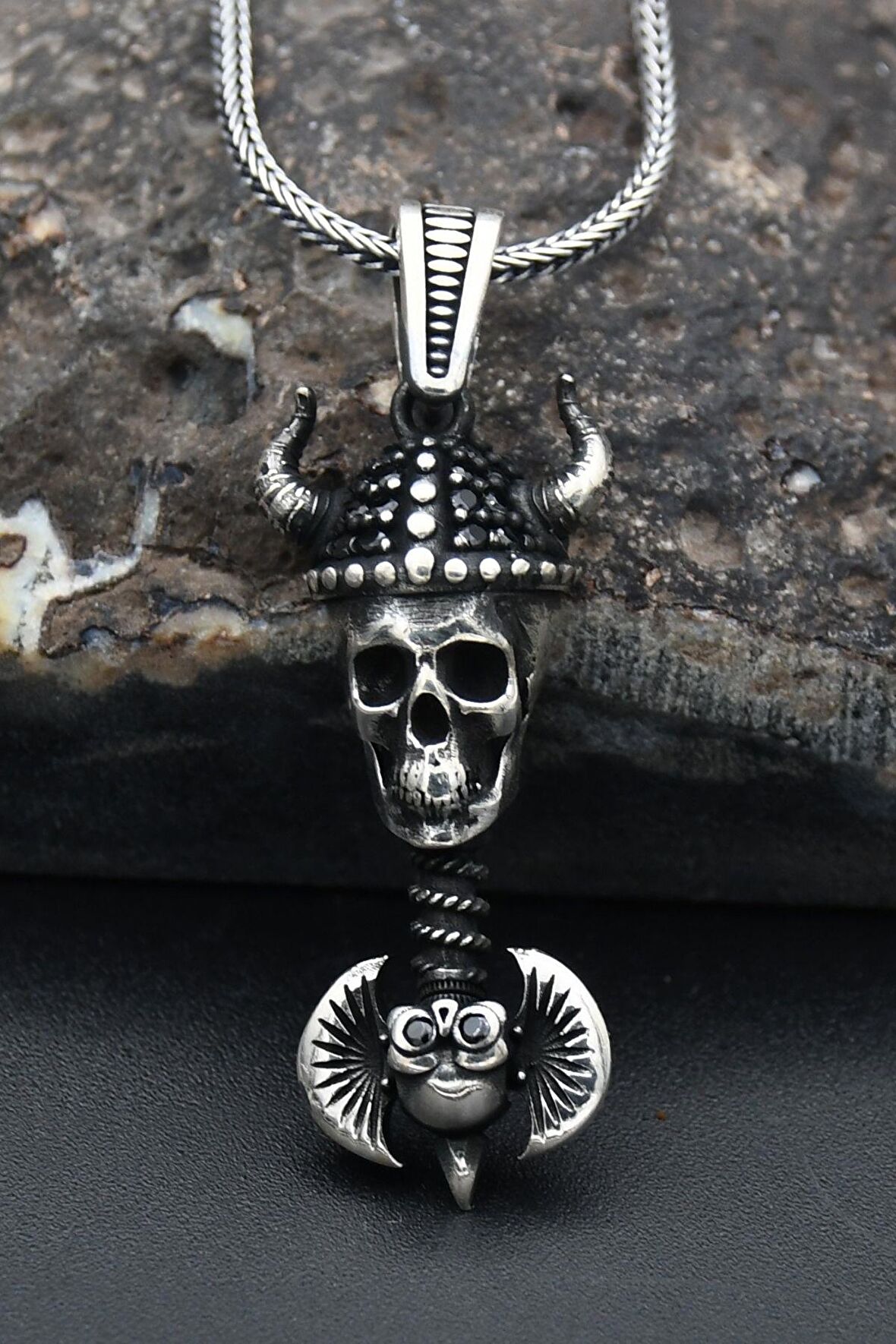 Kurukafa 925 Ayar Erkek Gümüş Kolye Zincir