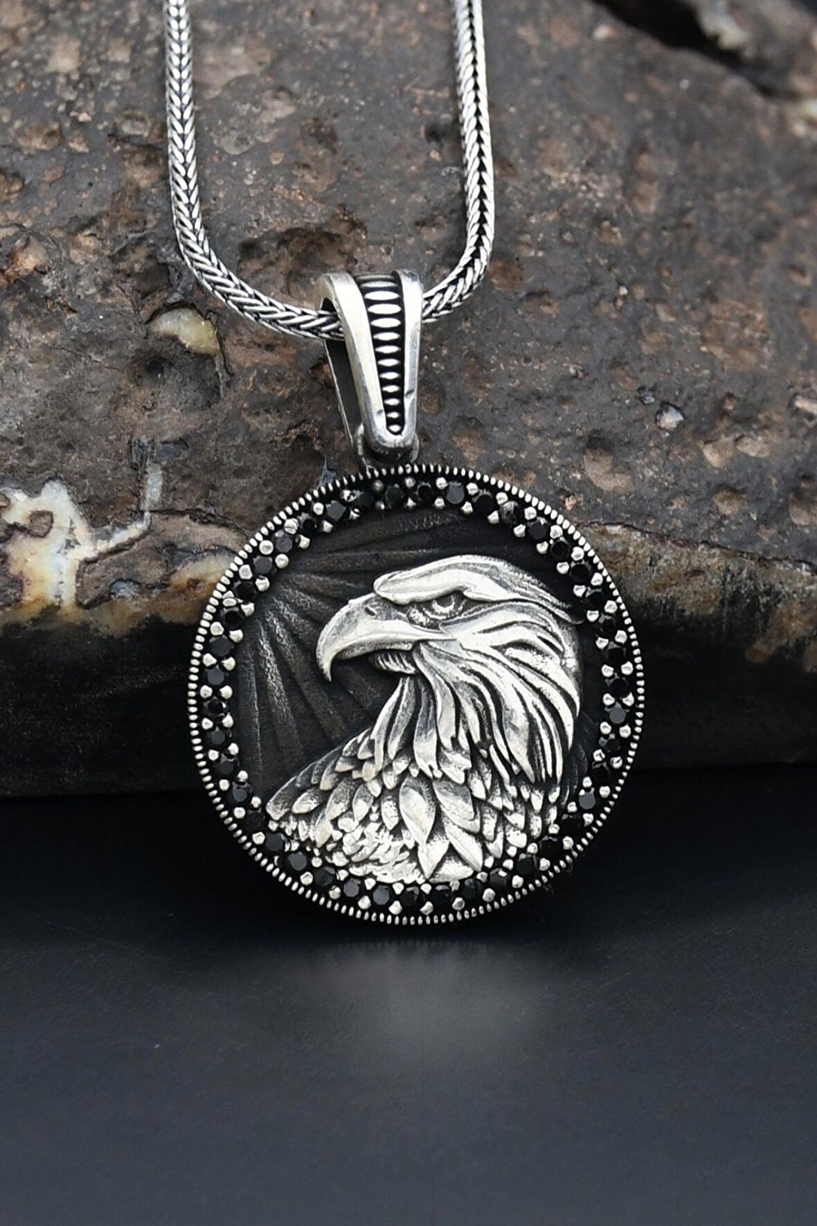 Kartal 925 Ayar Gümüş Kolye Zincir