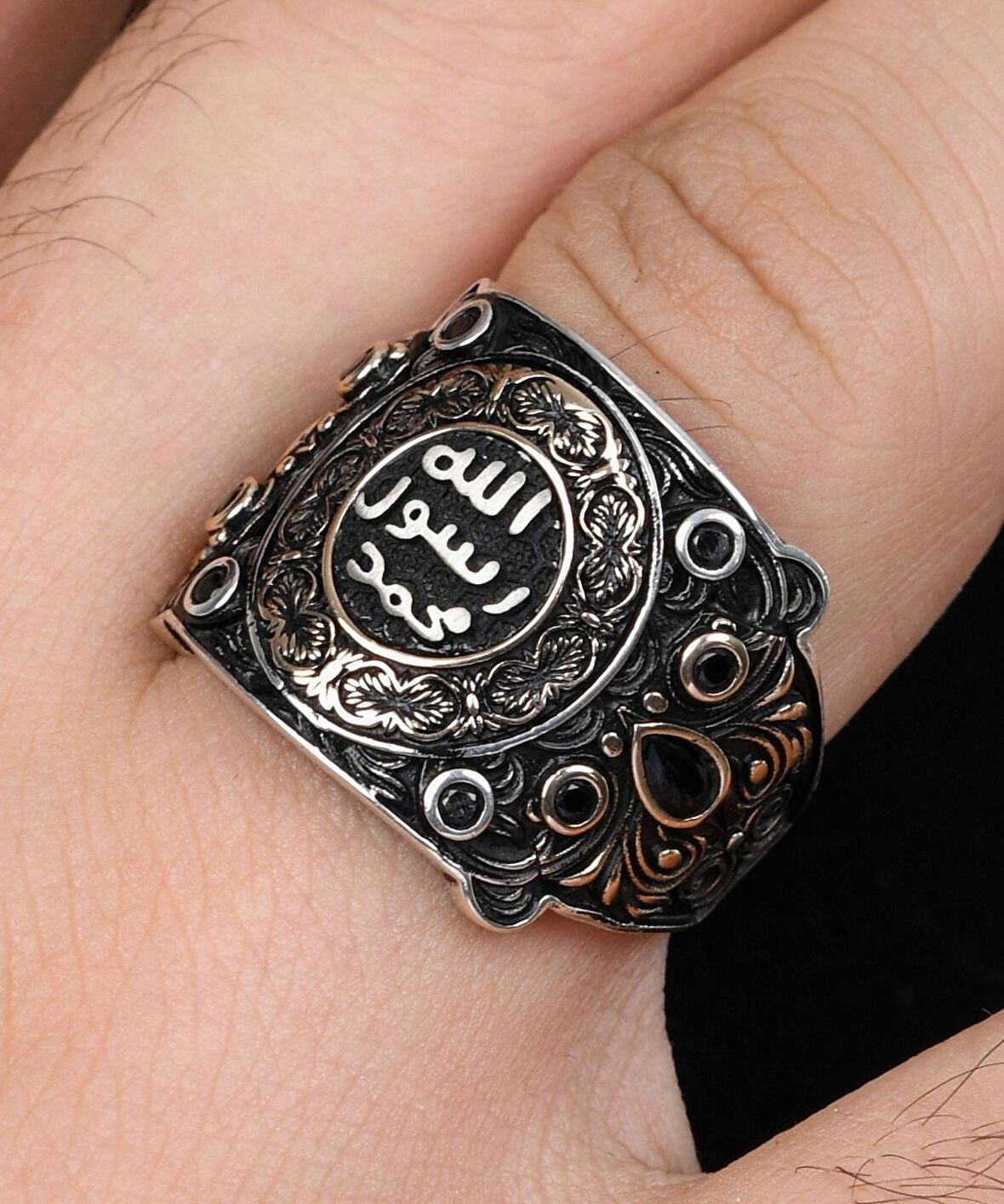 Mührü Şerif 925 Ayar Gümüş Erkek Yüzüğü