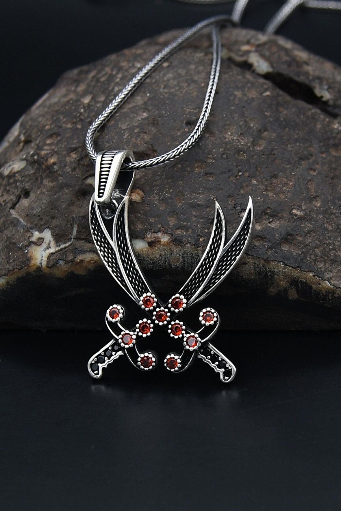 Hz. Ali Zülfikar Kılıcı Gümüş Kolye Zincir 925 Ayar