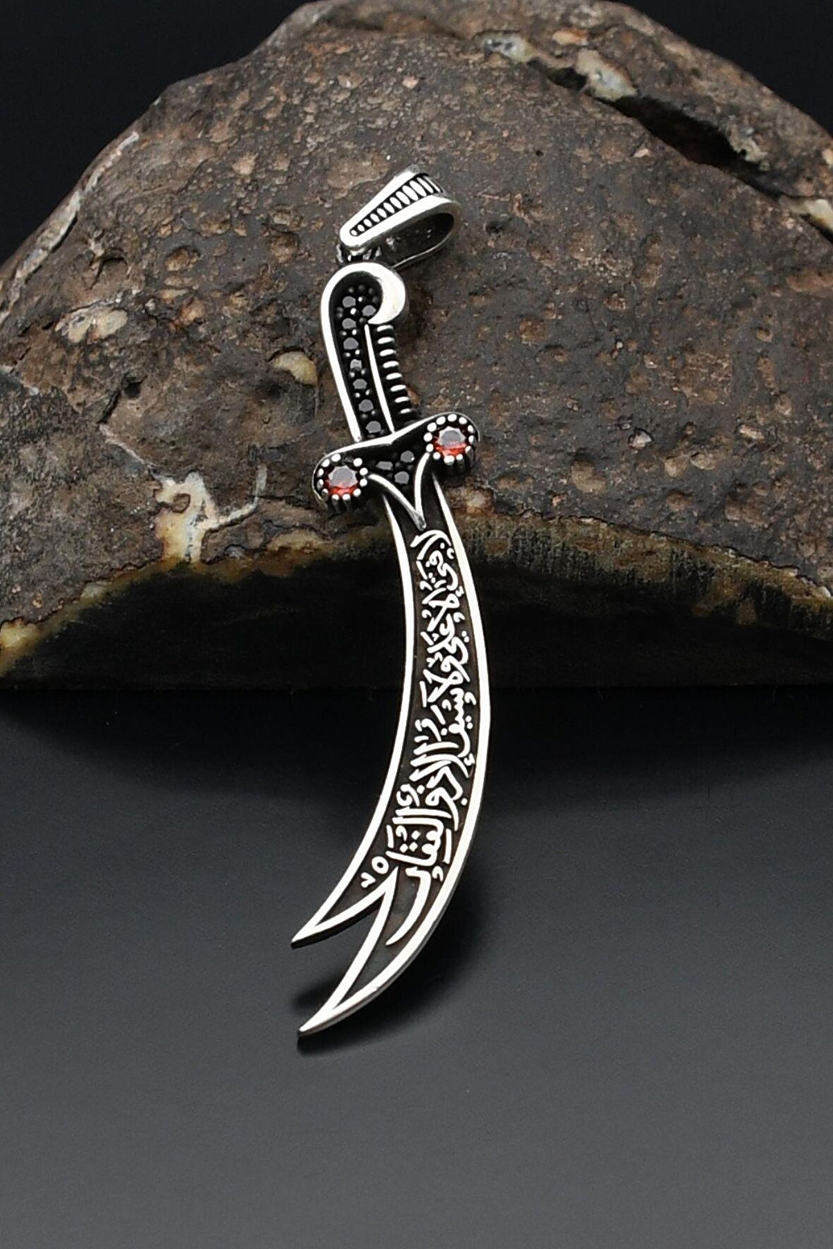 Zülfikar Kılıcı Hz. Ali Kolye Ucu 925 Ayar Gümüş