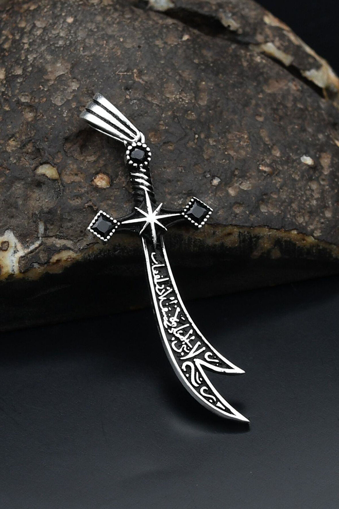 Kolye Ucu 925 Ayar Gümüş ( Zülfikar Kılıcı ) Hz. Ali 901198