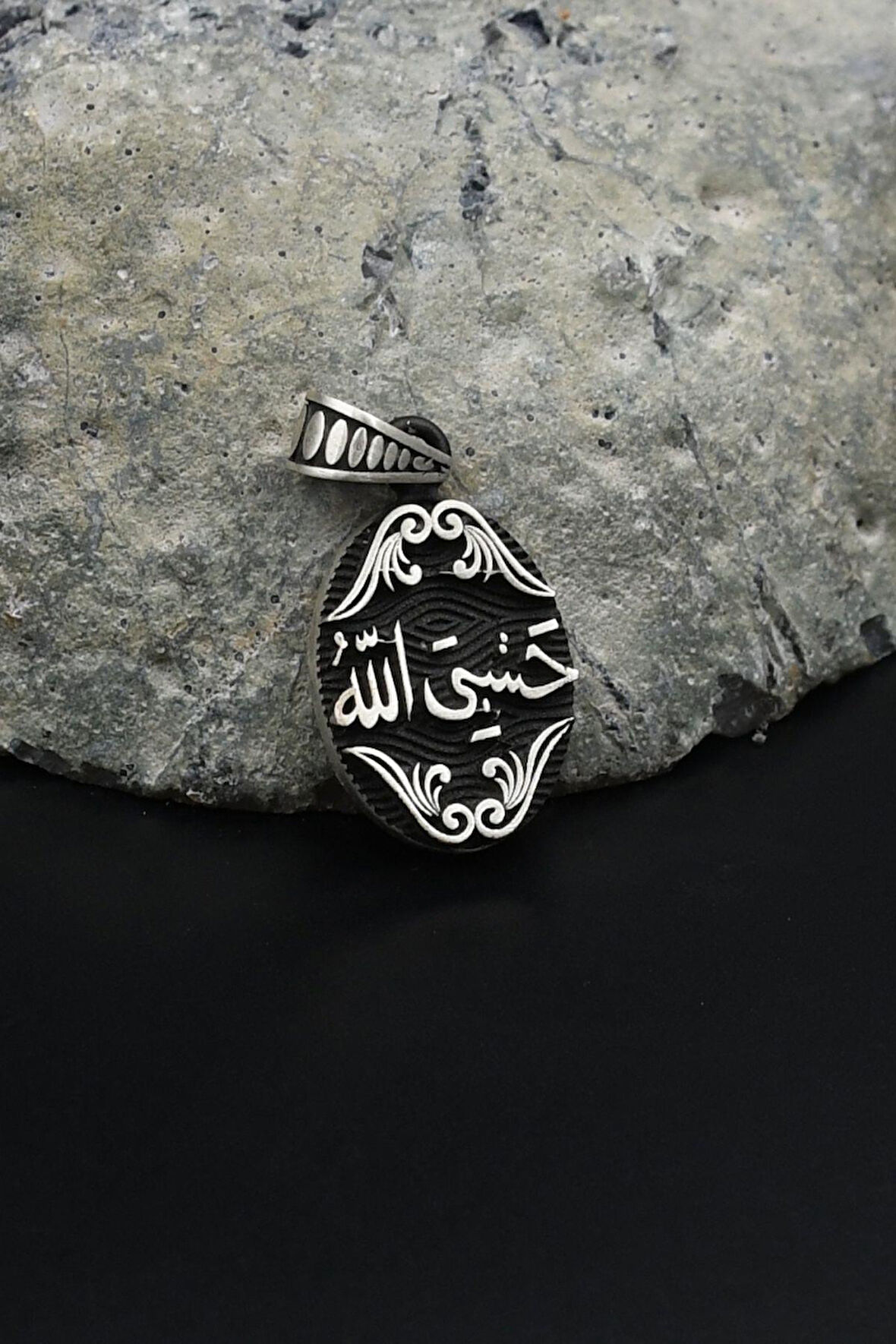 Kolye Ucu Hasbiyallah Yazılı (ALLAH BANA YETER) 925 Ayar Gümüş 901604