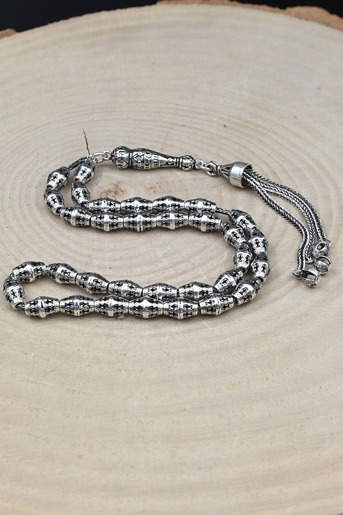 Erkek 925 Ayar Gümüş Tesbih Orta Boy -25 Gr- 901697