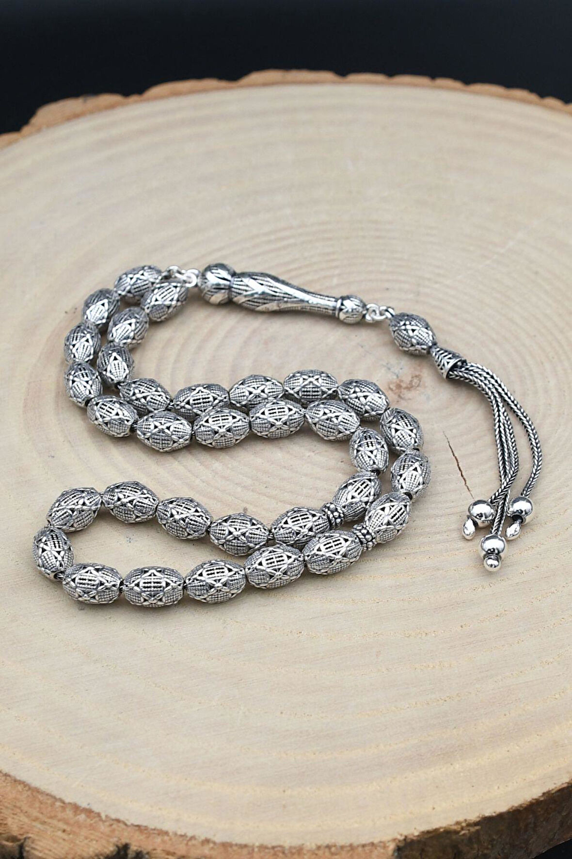 Erkek 925 Ayar Gümüş Tesbih Büyük Boy -27 Gr- 901700