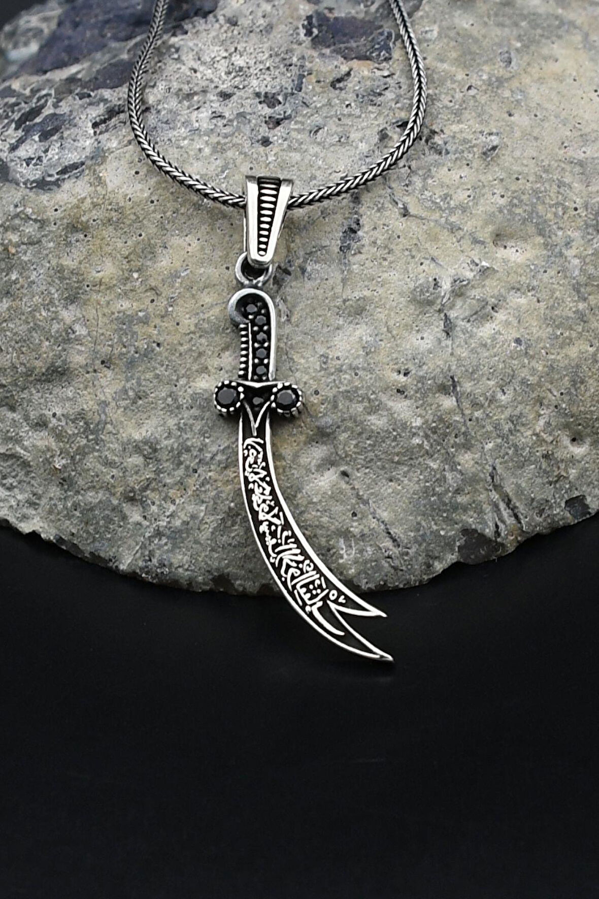 Hz. Ali Zülfikar Kılıcı 925 Ayar Gümüş Kolye Zincir 901794